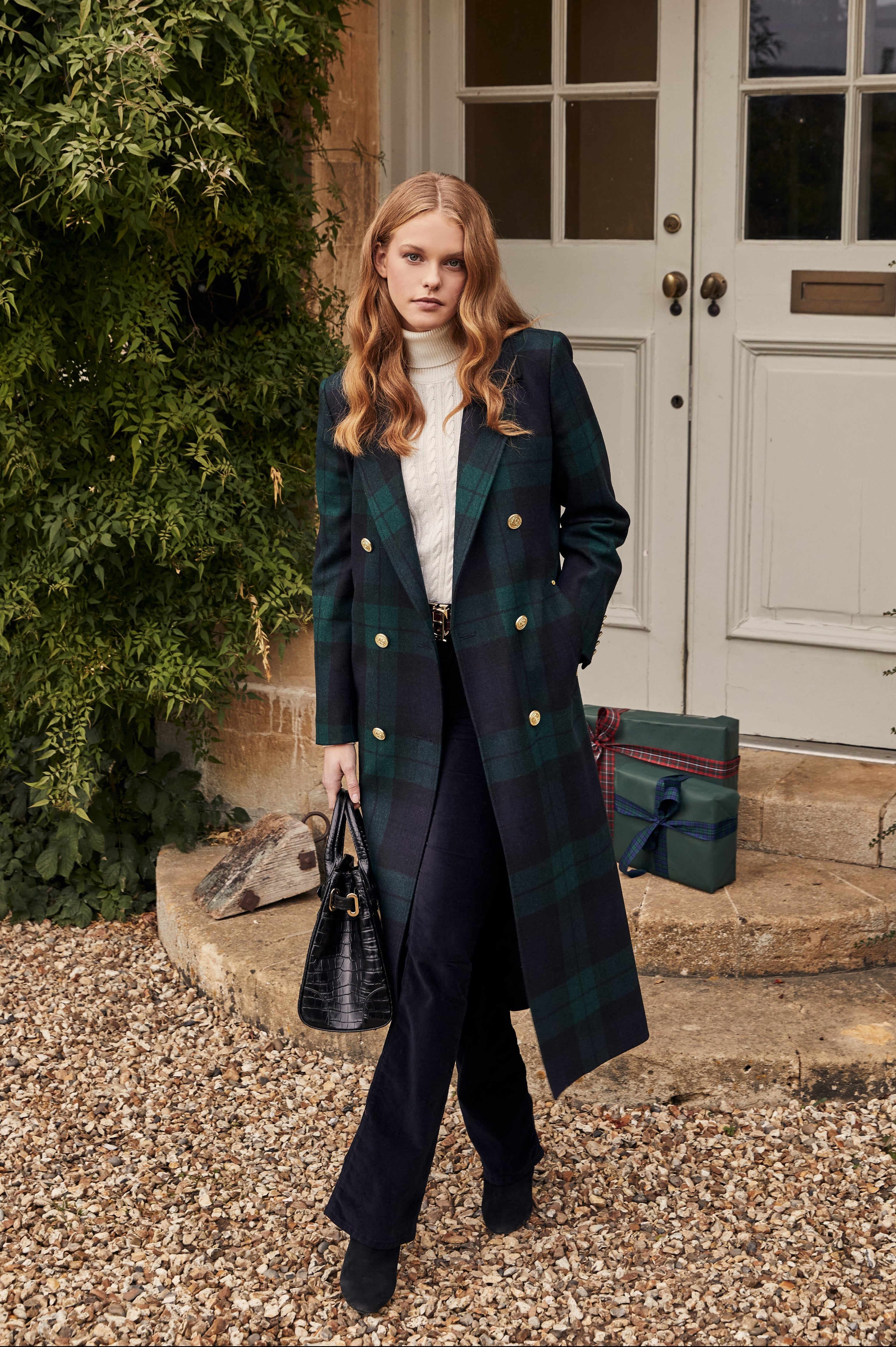 Double Breasted Coat (Blackwatch) – Holland Cooper US