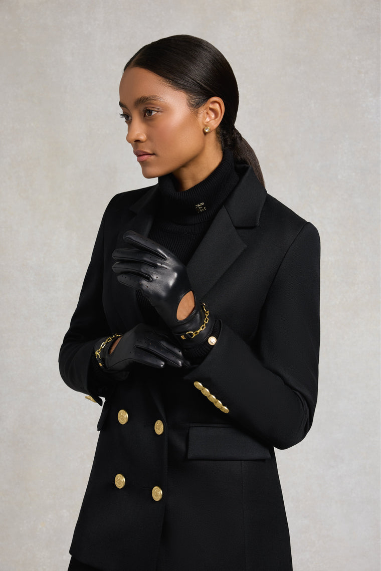 Leather Driving Gloves (Black)