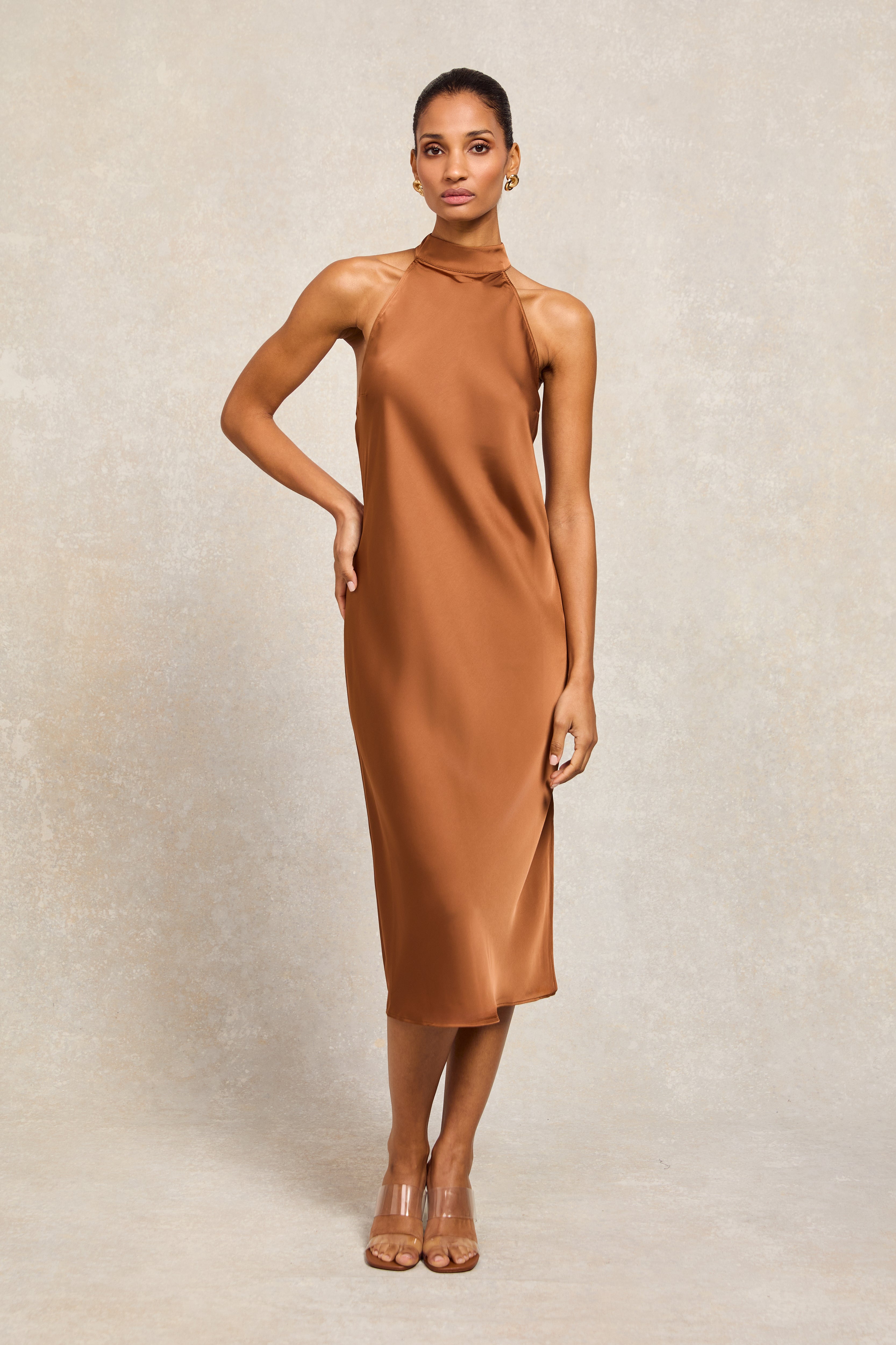 copper midi dress Holland Cooper Florence Satin Women's Size 8 womens pointed toe boots outer overlay is chiffon Annecy Metal-Wrapped 7-Drawer Dresser Color:WHITE-BLUE
