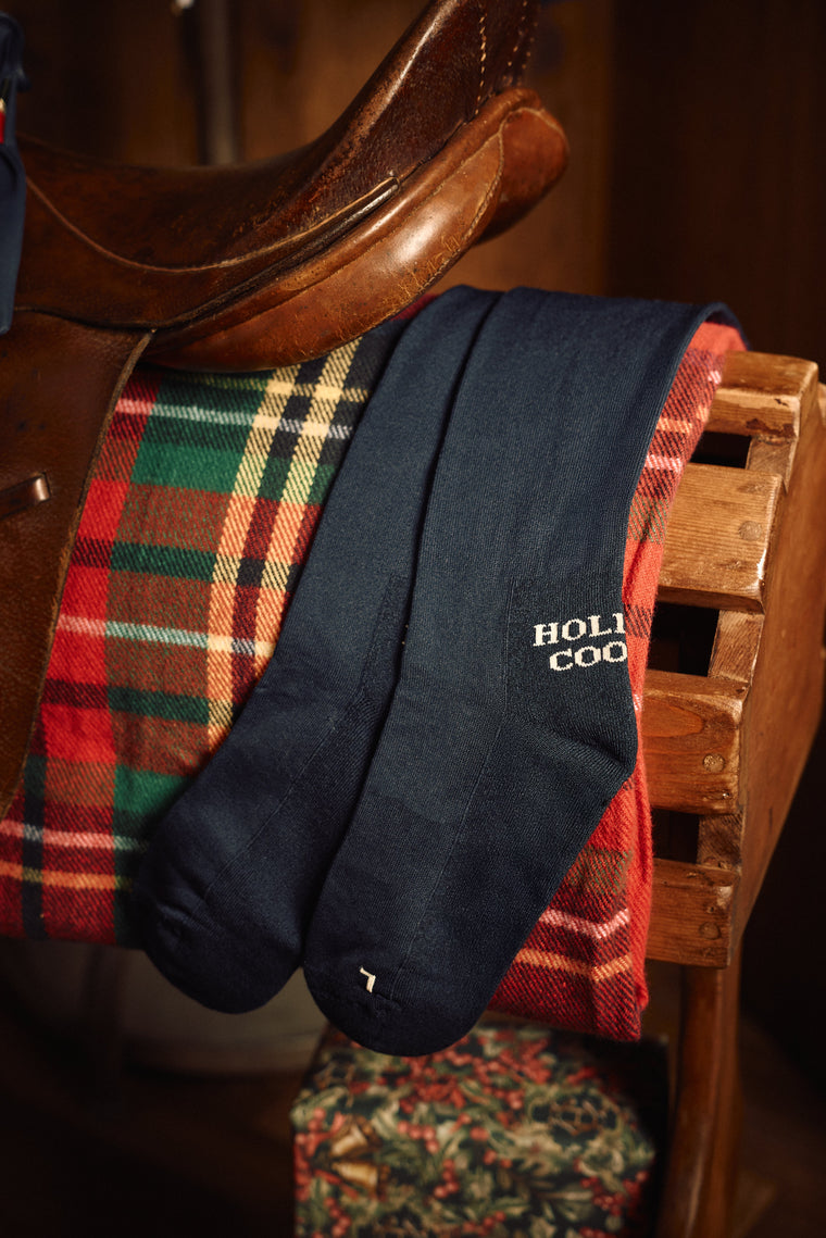 Riding Sock (Ink Navy Ecru)