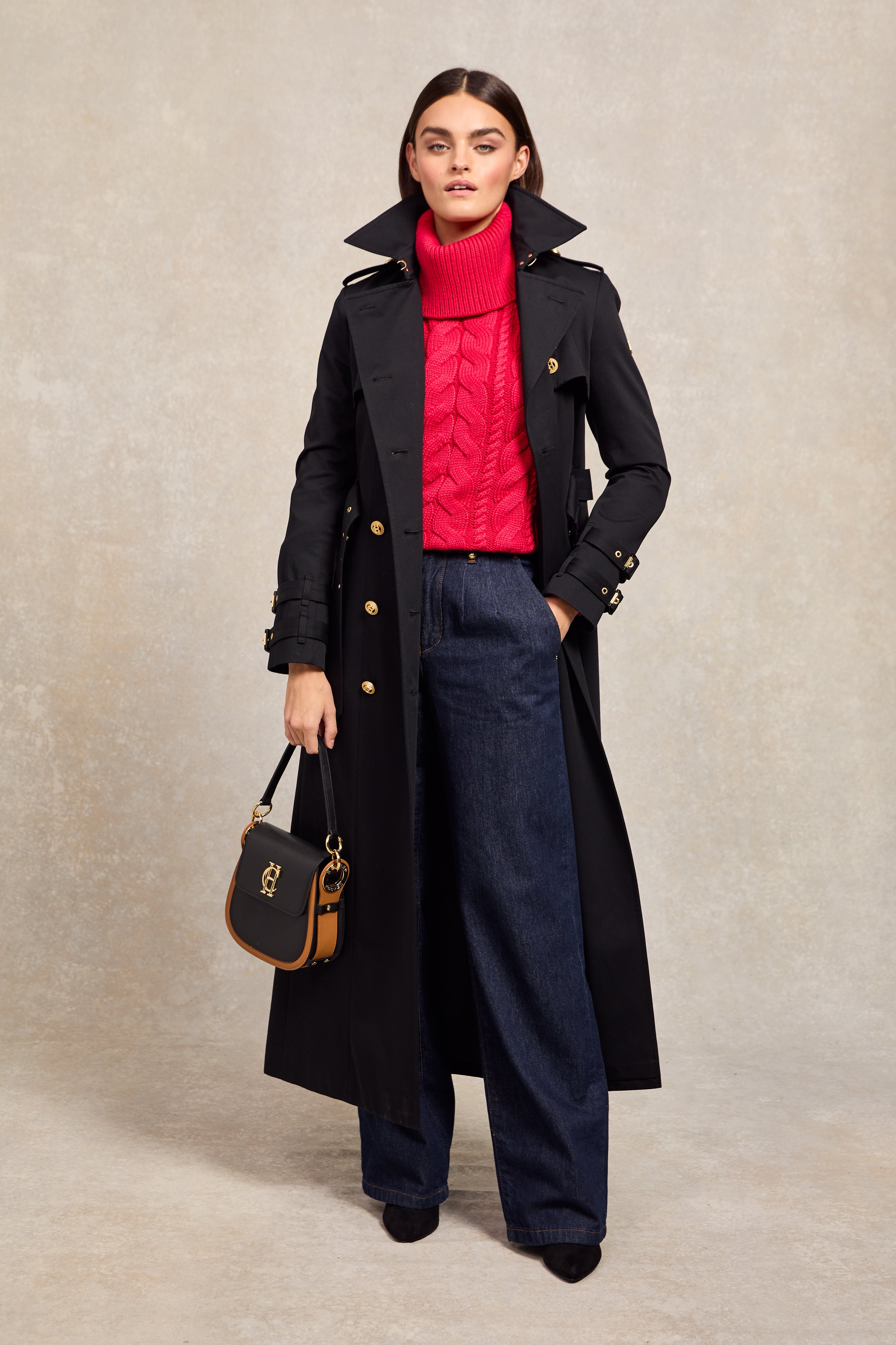 Corded Roll Neck Knit (Raspberry) – Holland Cooper US