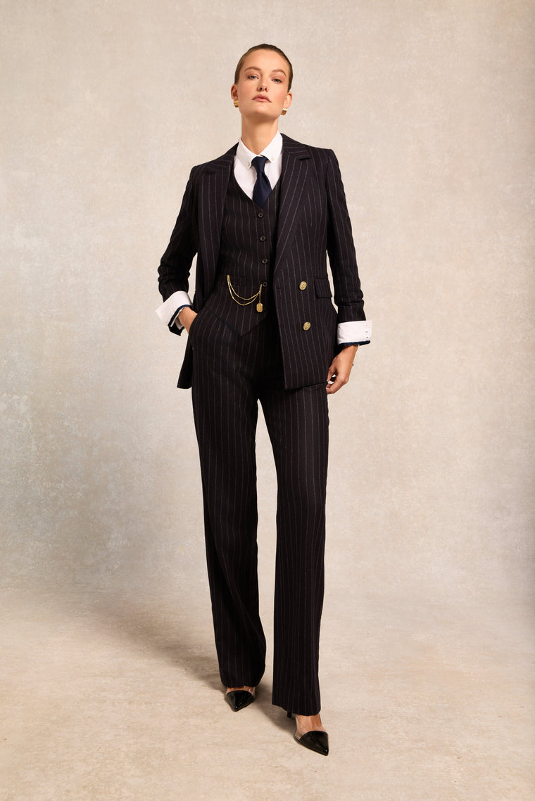 The Navy Chalk Pinstripe Suit