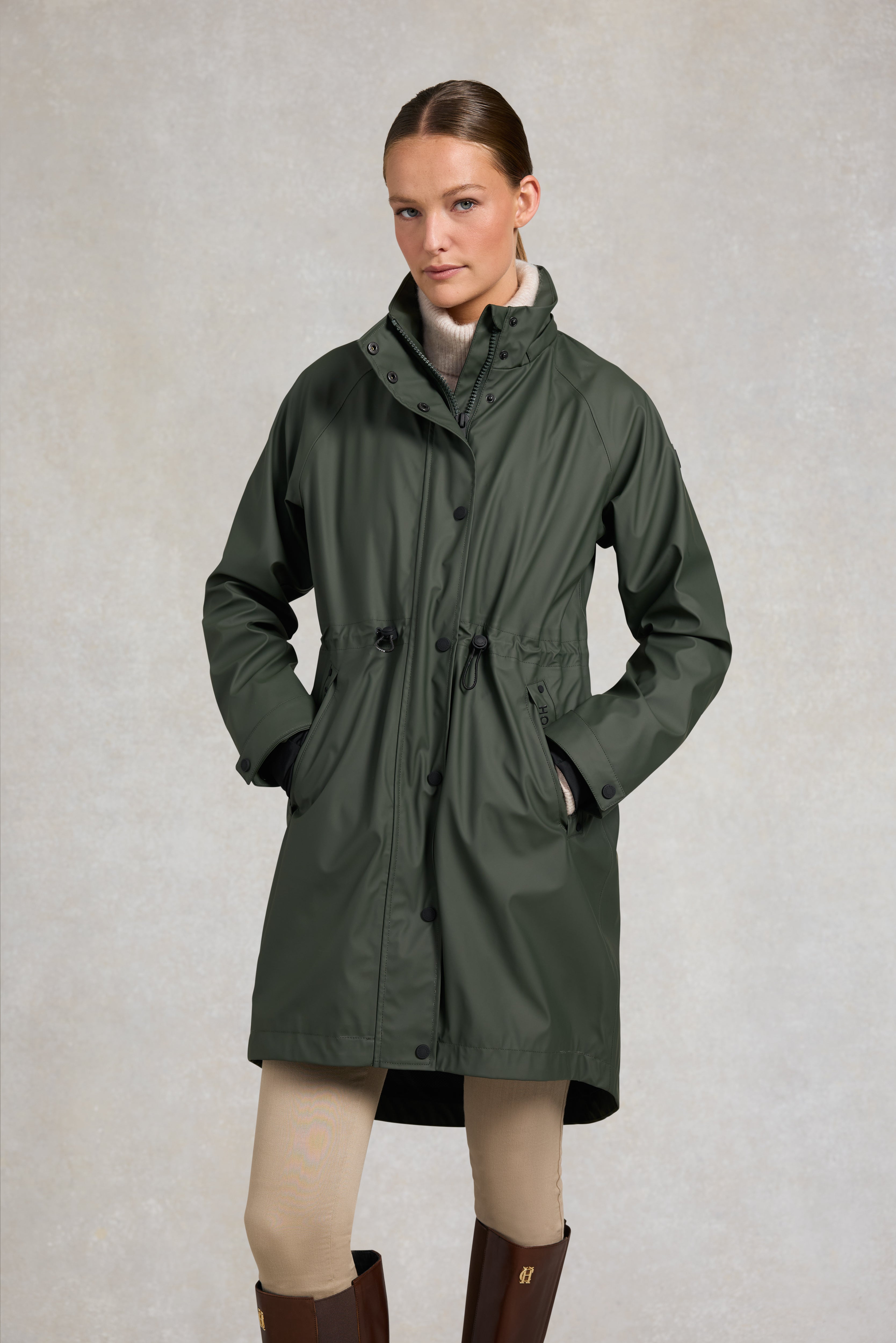 Chartwell Rain Parka (Evergreen) – Holland Cooper US