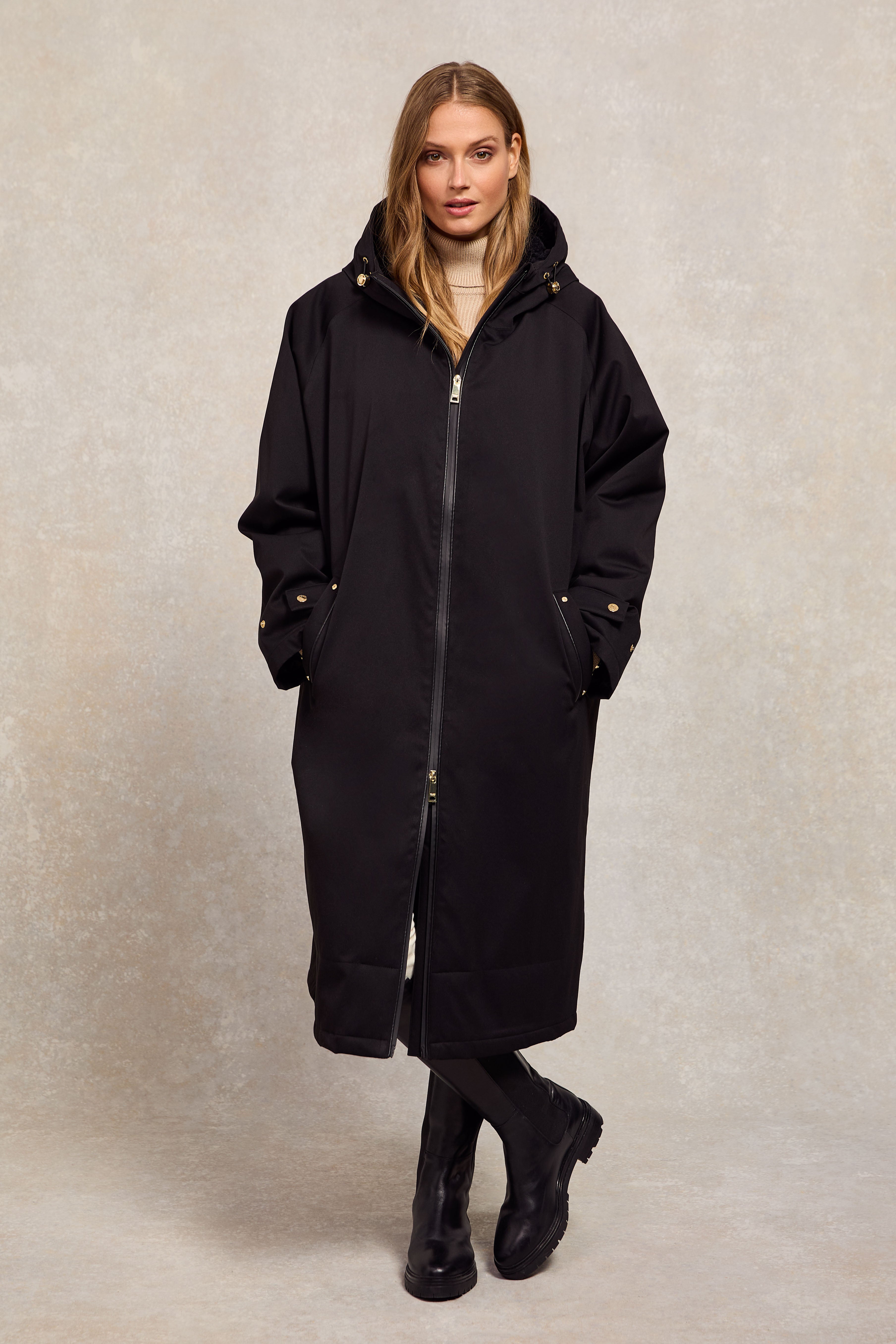 One-Size Waterproof Coat (Black) – Holland Cooper US
