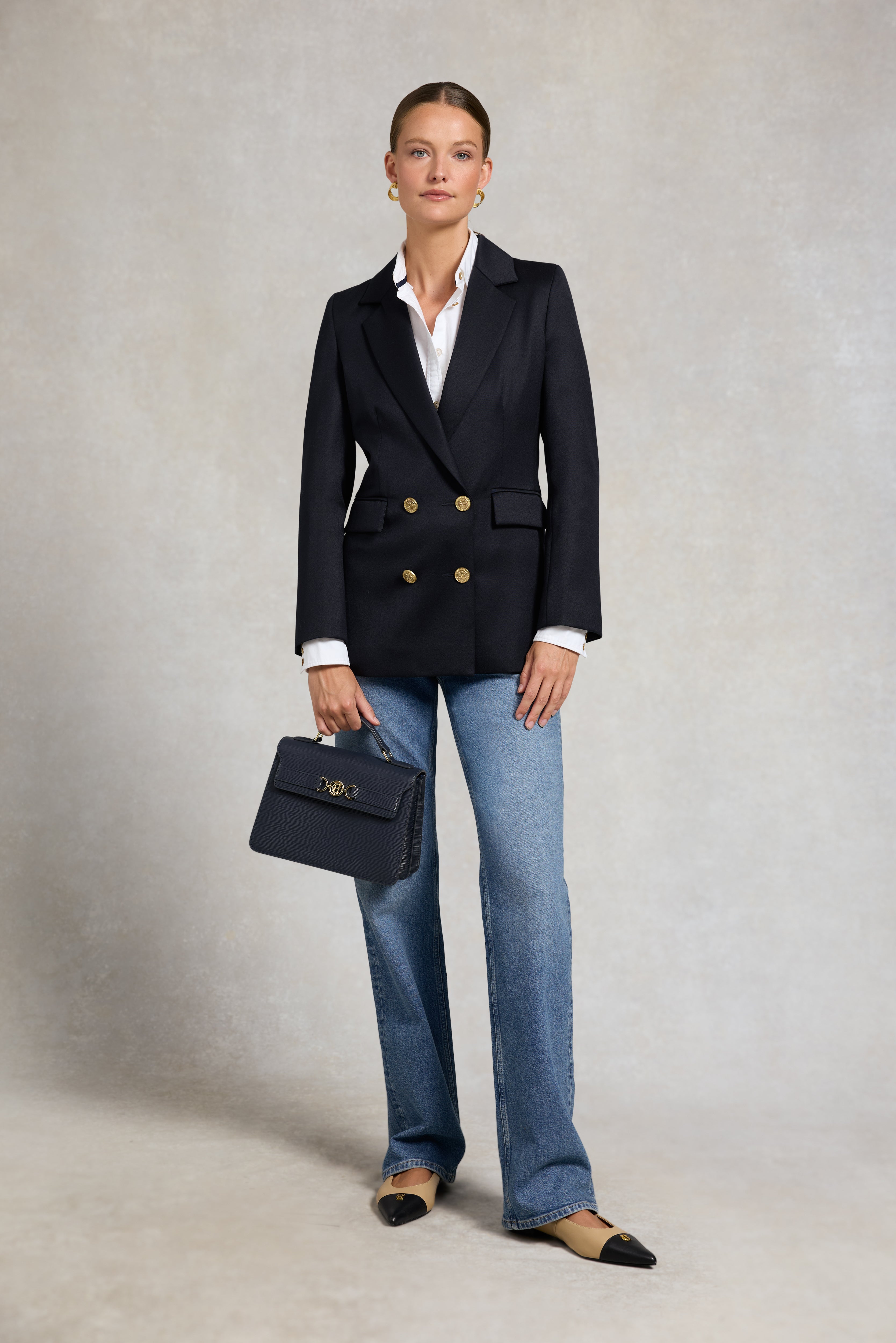 Double Breasted Blazer (Navy Twill) – Holland Cooper US