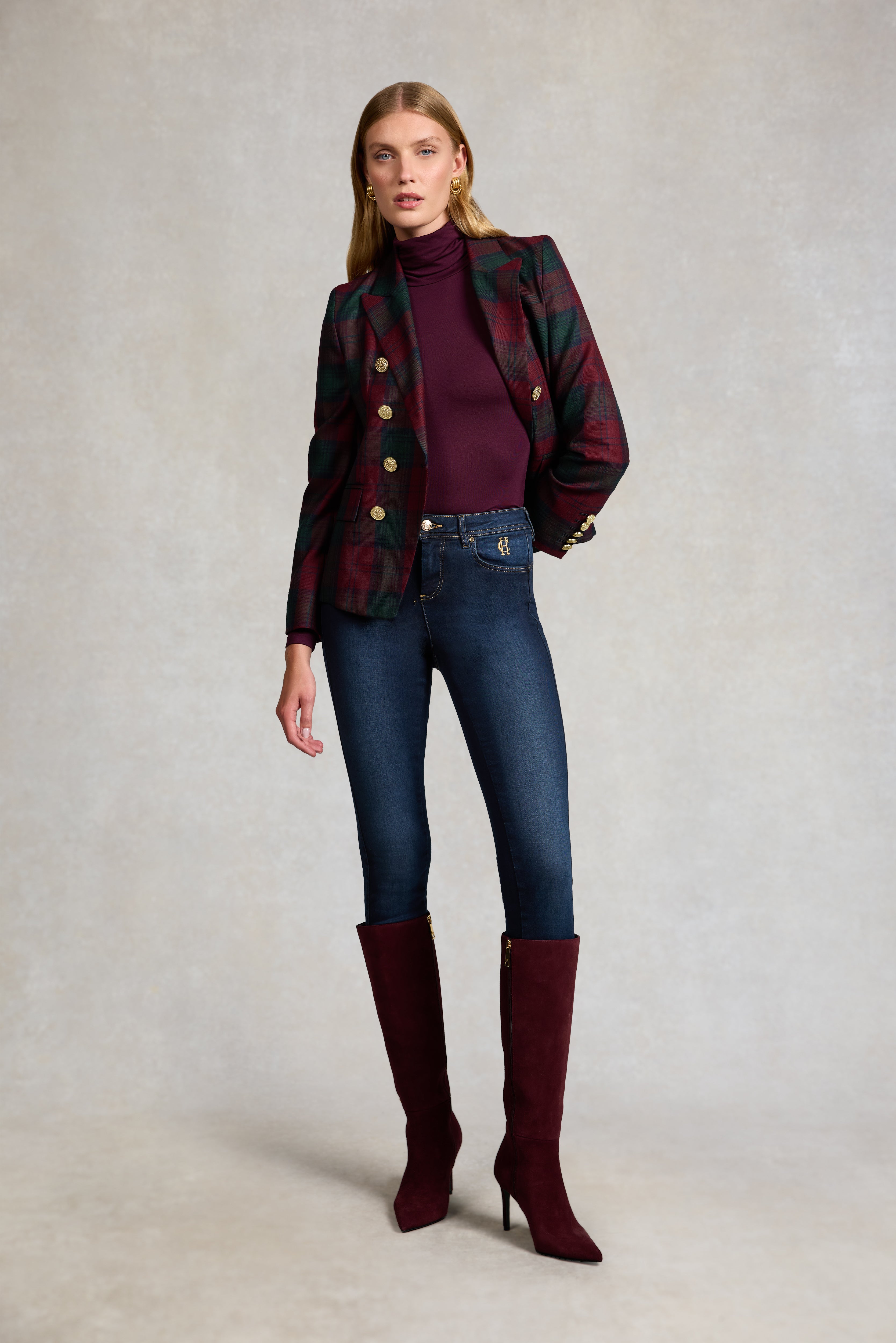 Knightsbridge Blazer (Mulberry Tartan) – Holland Cooper US