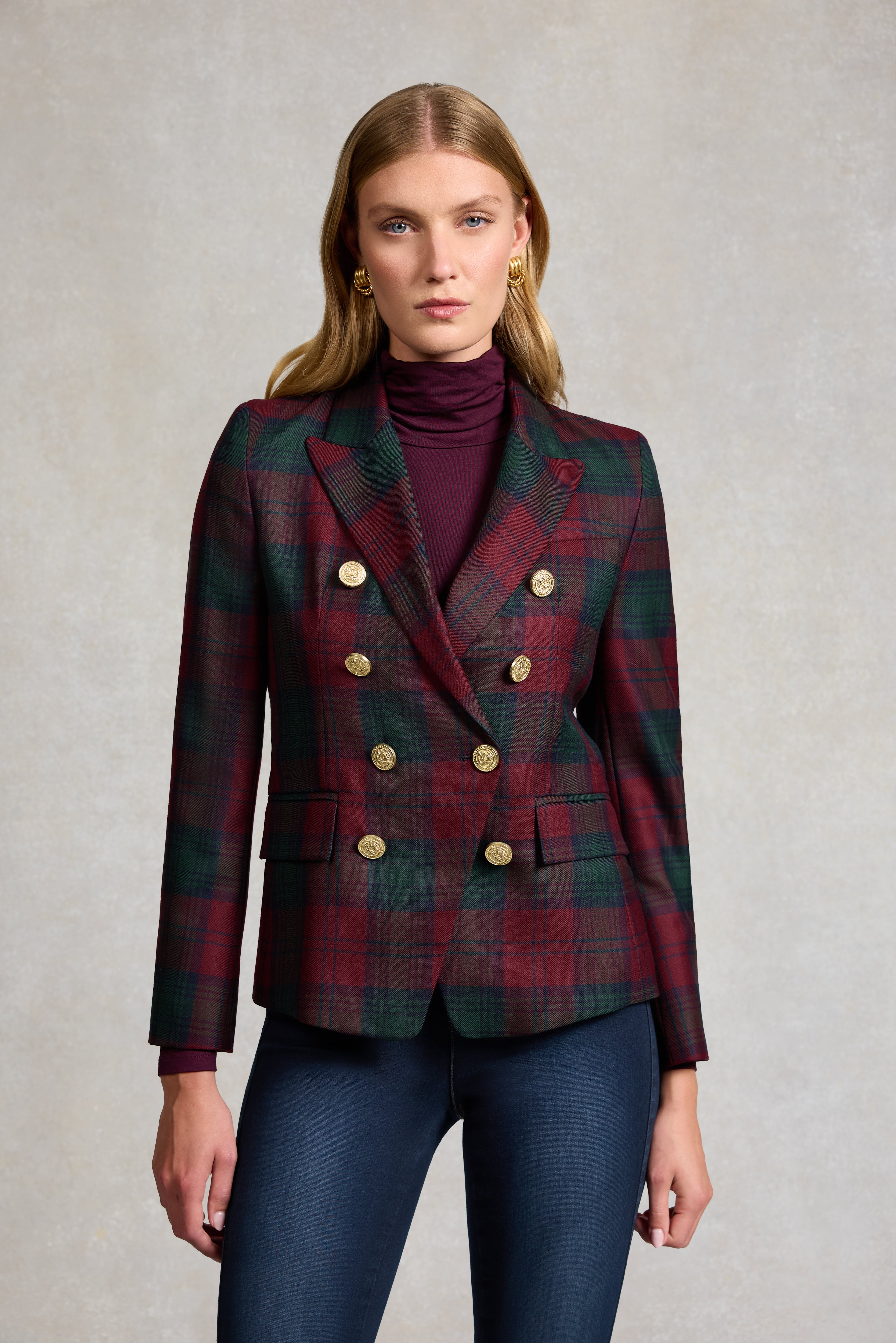 Knightsbridge Blazer (Mulberry Tartan) – Holland Cooper US