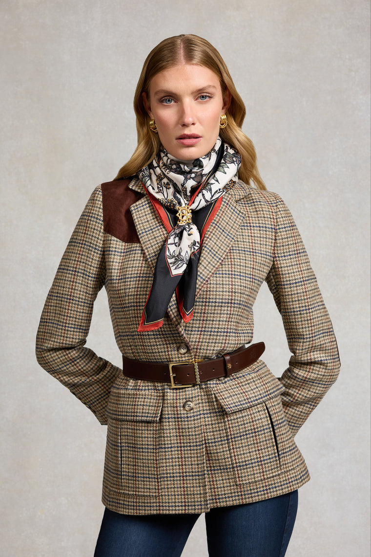 Atlas Silk Scarf (Navy)