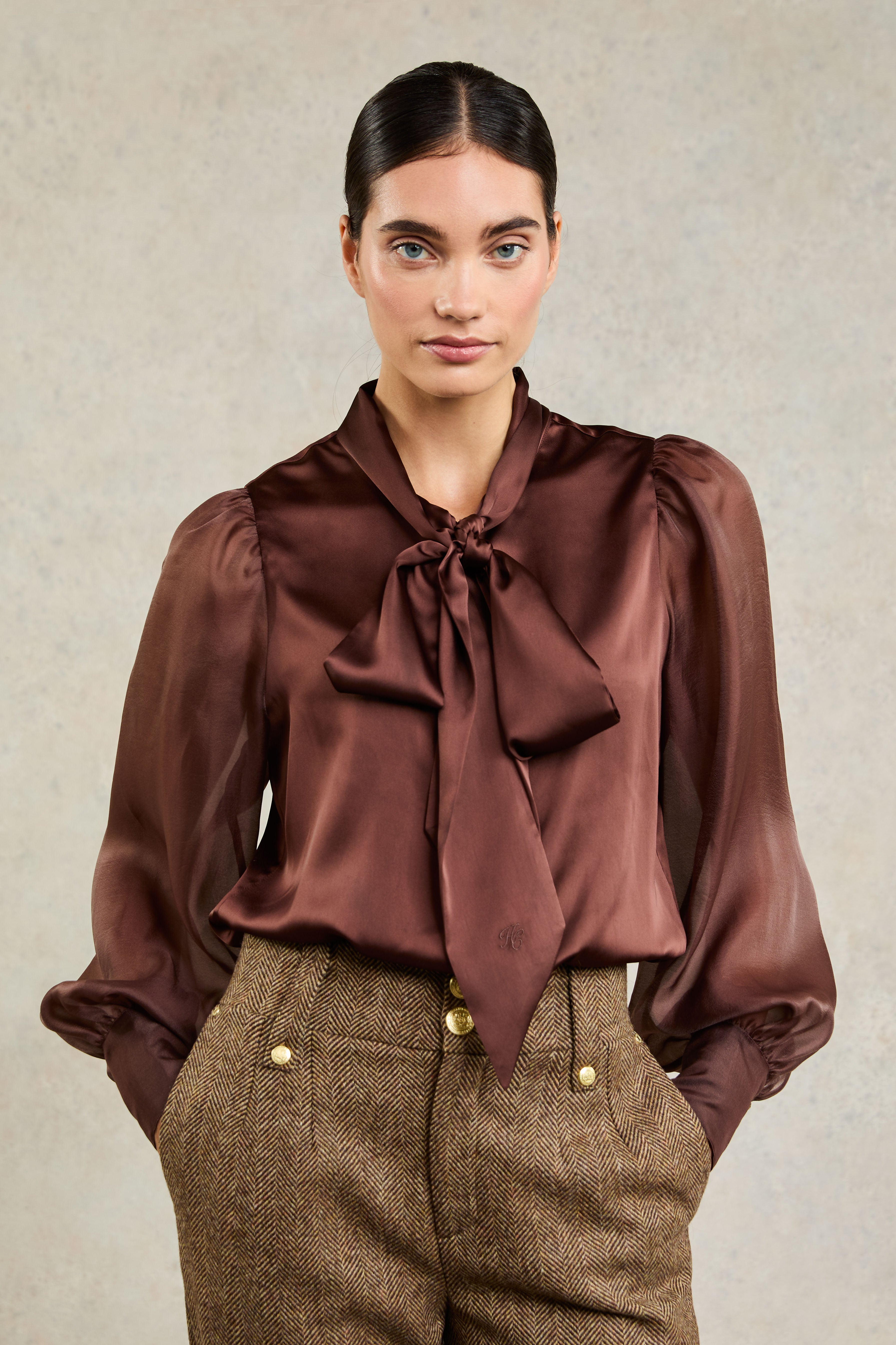 Ariella Blouse (Chocolate) – Holland Cooper US