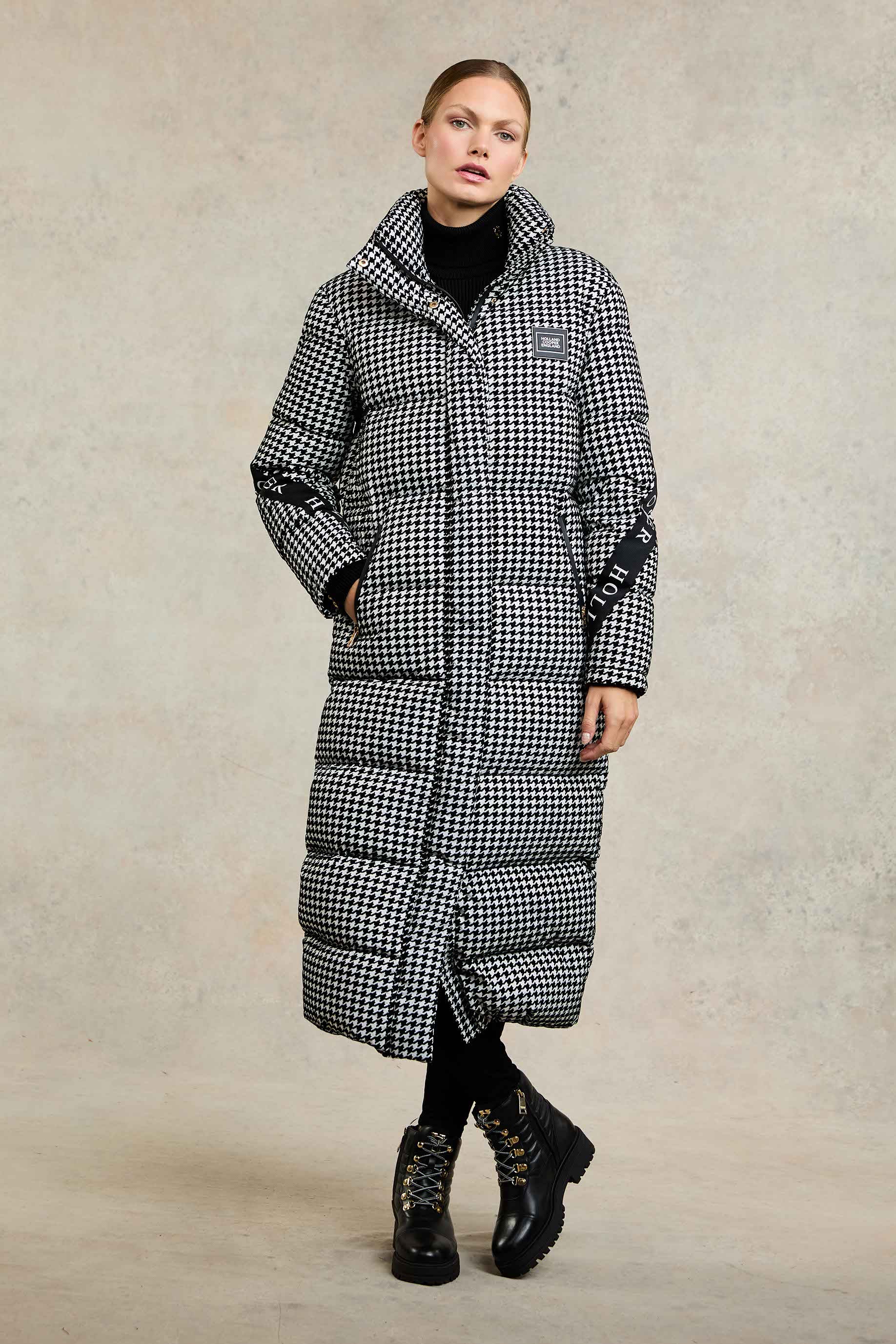 Camden Longline Coat (Houndstooth) – Holland Cooper US