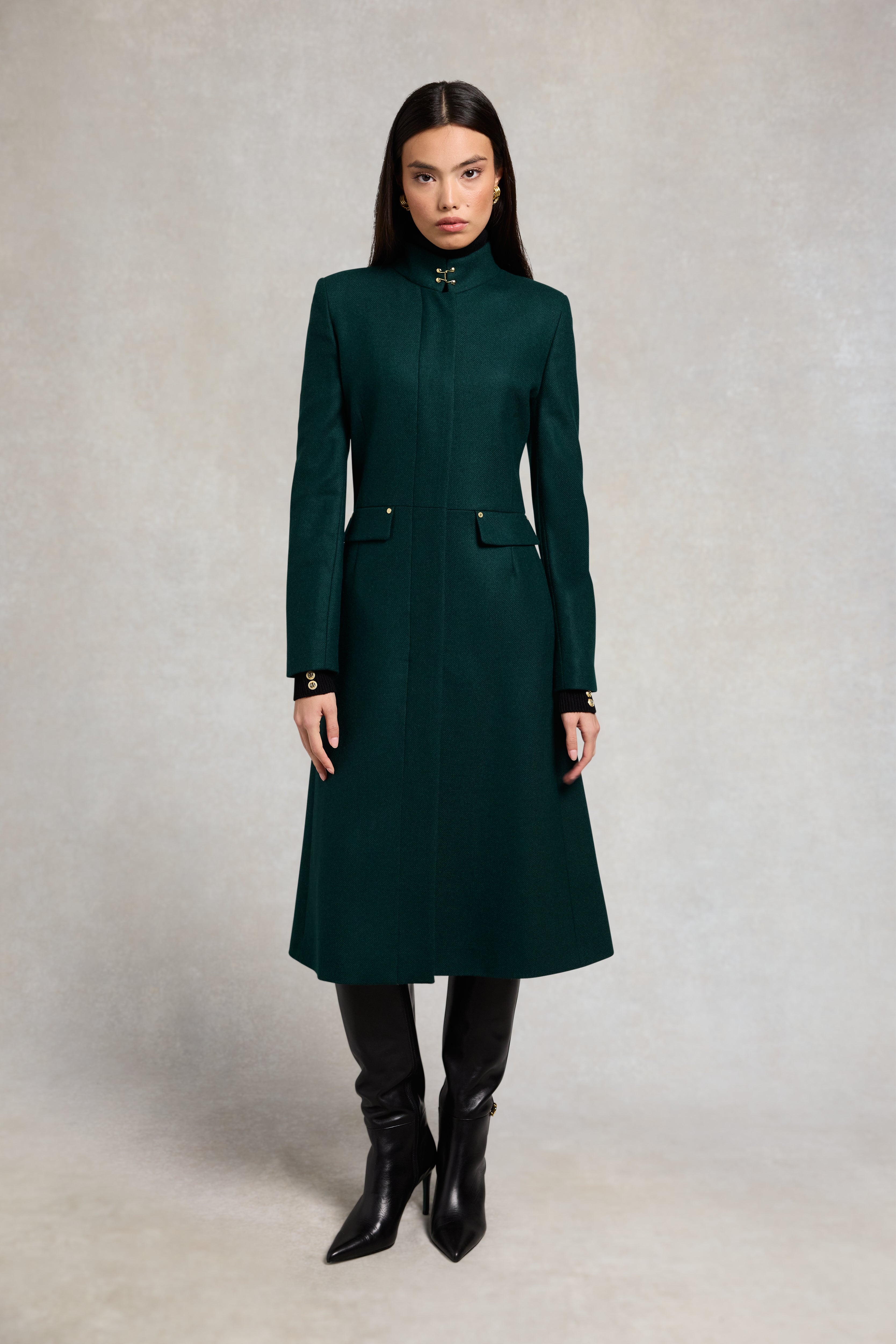 Holland Cooper Dowdeswell Coat Emerald Women's Size 10