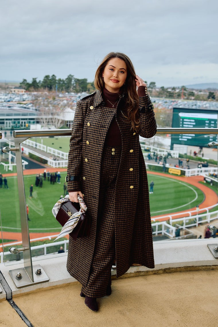 Louisa Grace Look (Chocolate Houndstooth)