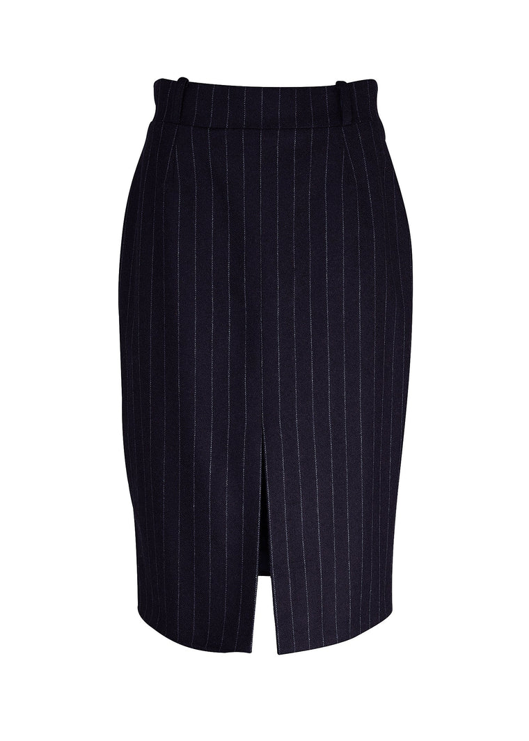 The Navy Chalk Pinstripe Paris Look