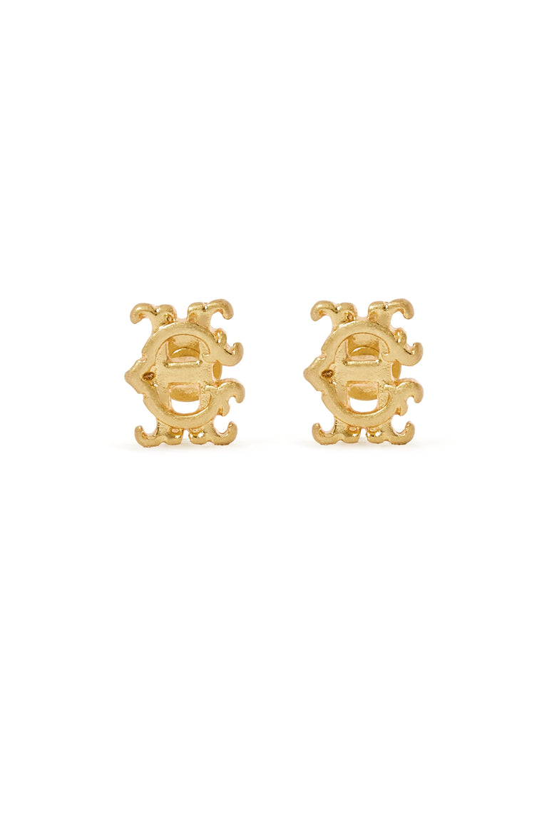 Heraldic Stud Earrings (Vintage Gold)
