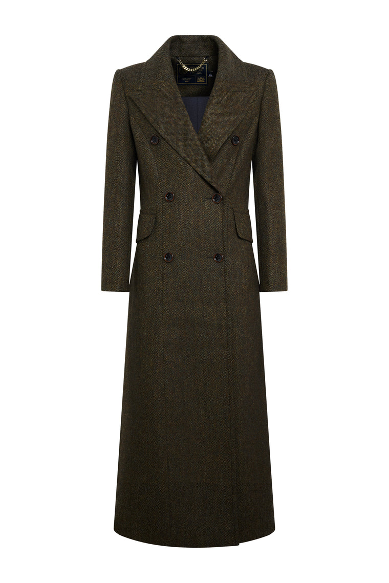 Kensington Coat (Dark Green Herringbone)