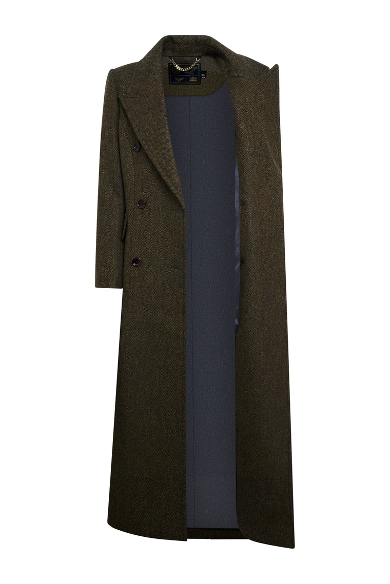 Kensington Coat (Dark Green Herringbone)