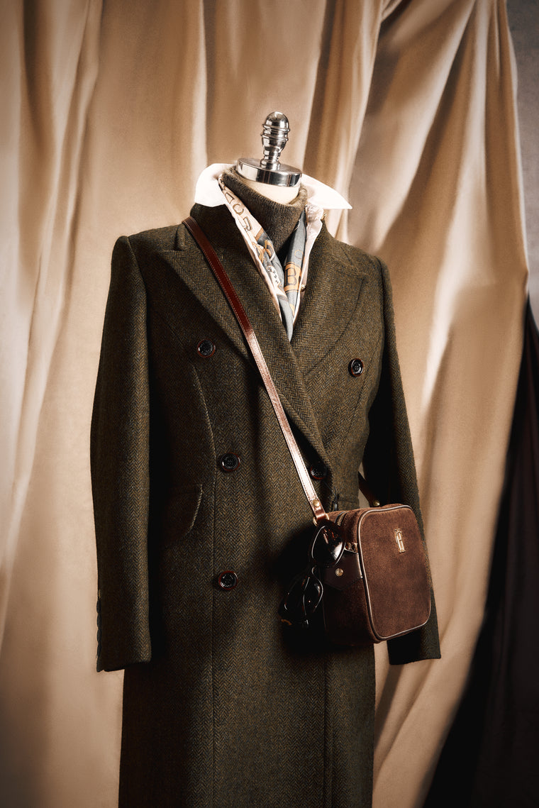 Kensington Coat (Dark Green Herringbone)