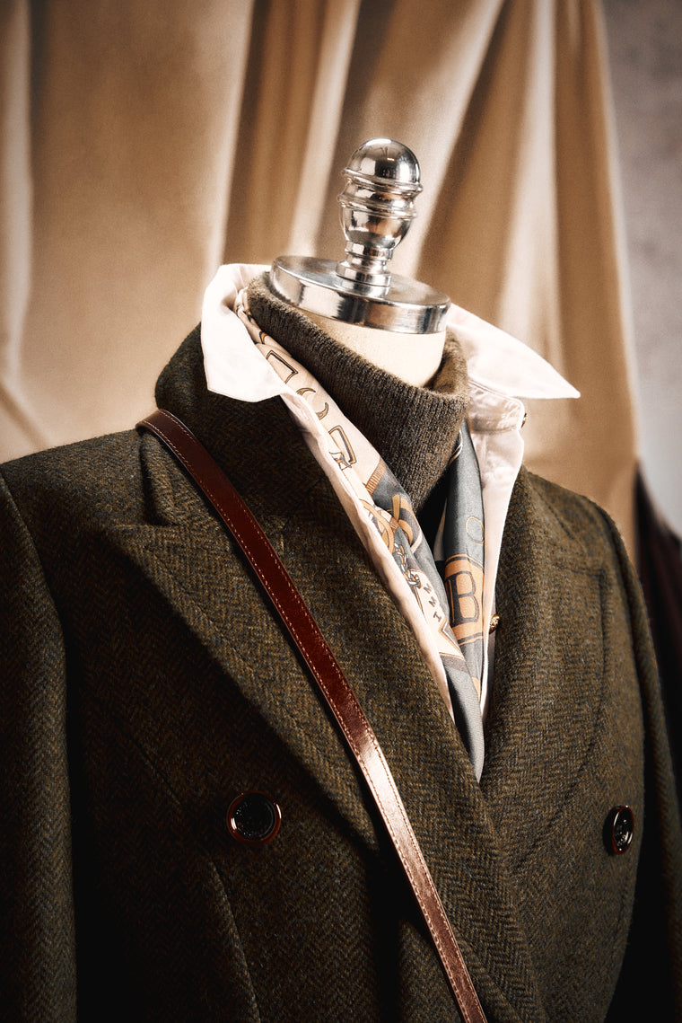 Kensington Coat (Dark Green Herringbone)