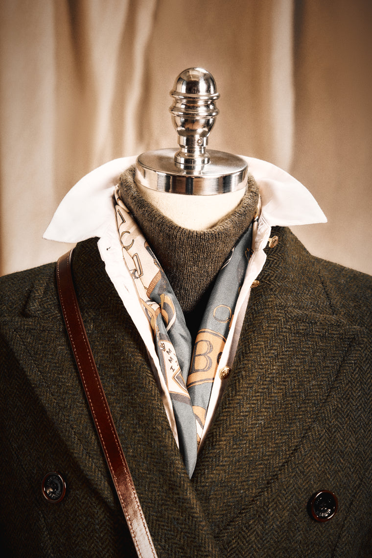 Kensington Coat (Dark Green Herringbone)