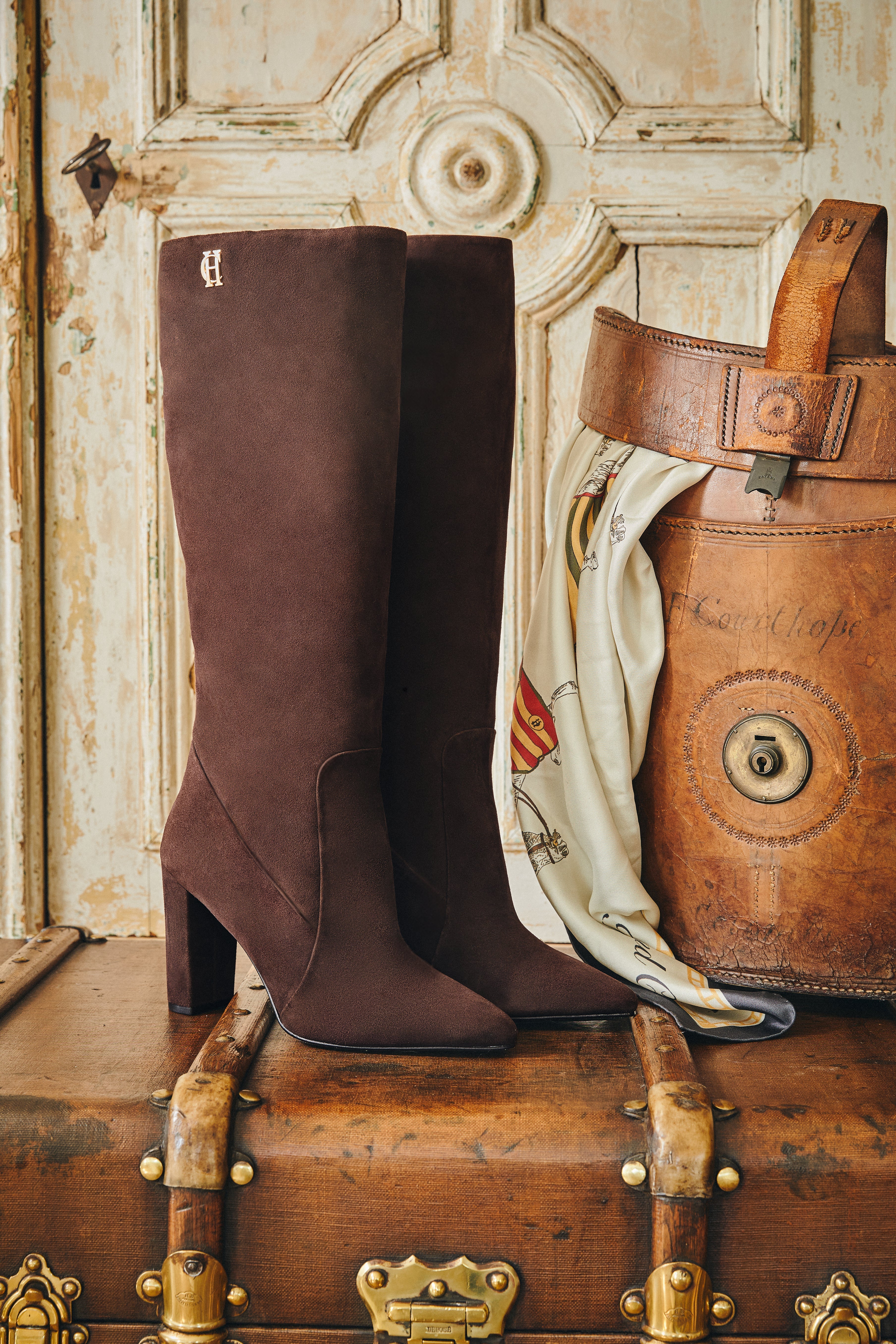 Kensington Knee Boot (Chocolate Suede) - Main Image