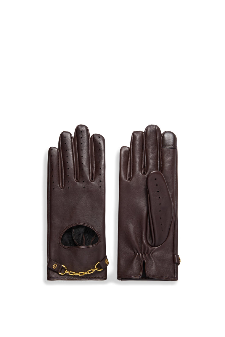 Leather Driving Gloves (Chocolate)