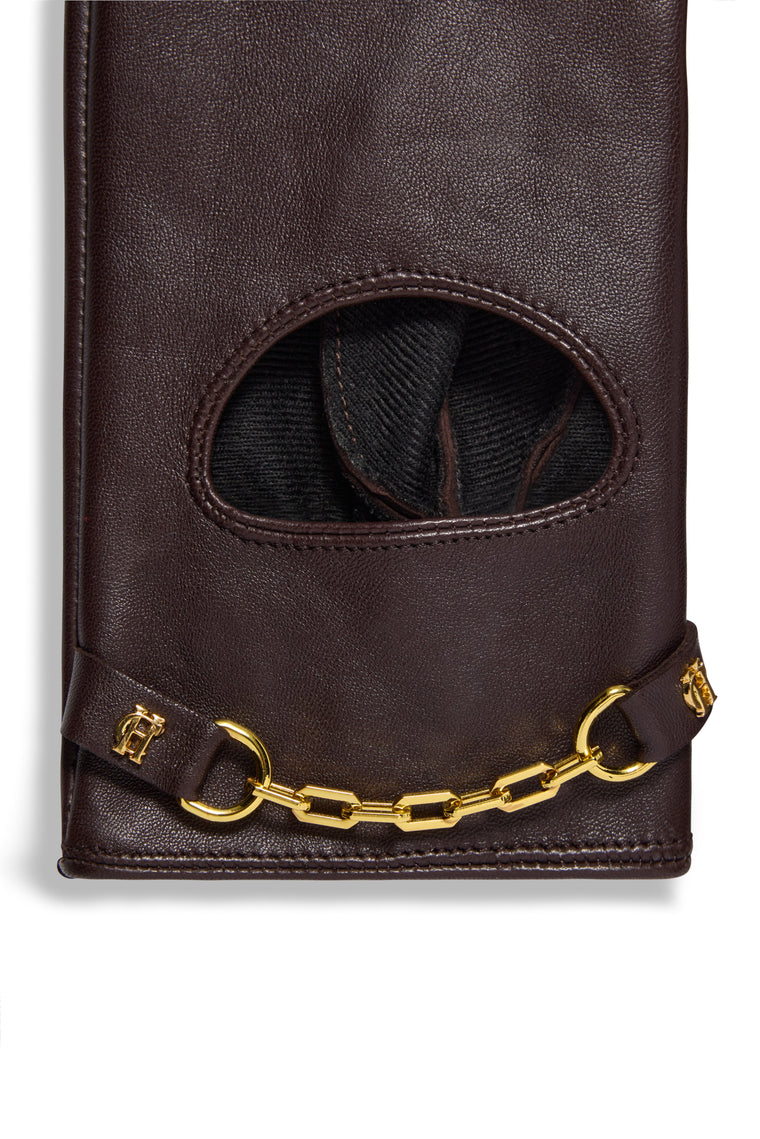 Leather Driving Gloves (Chocolate)