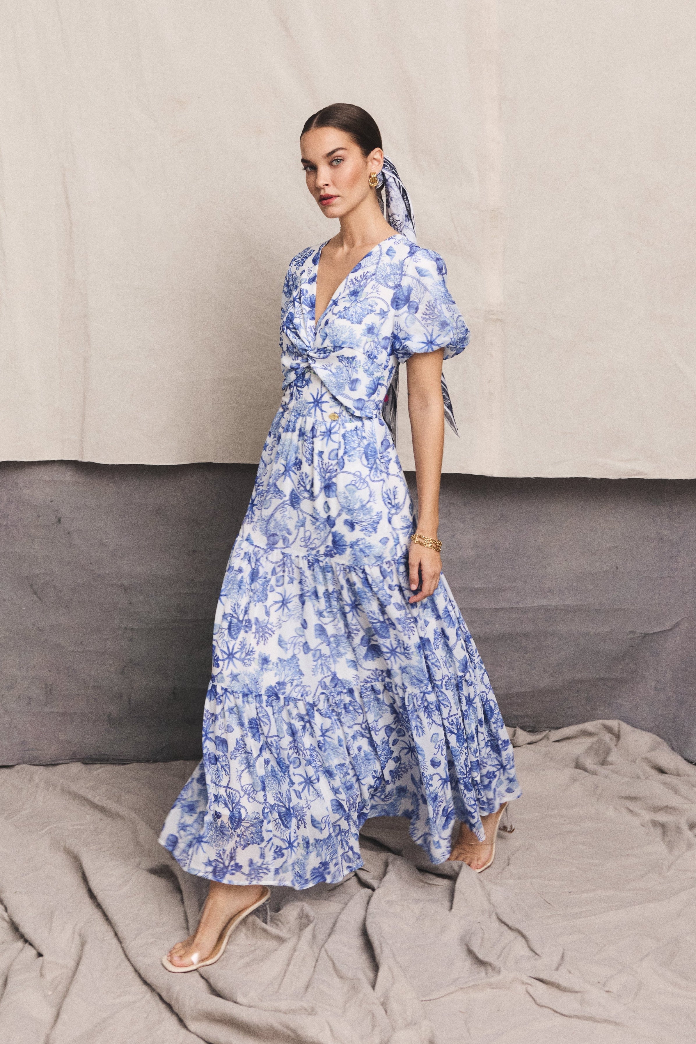 blue seashell dress Holland Cooper Giselle Dress Blue Seashell Women's Size 4