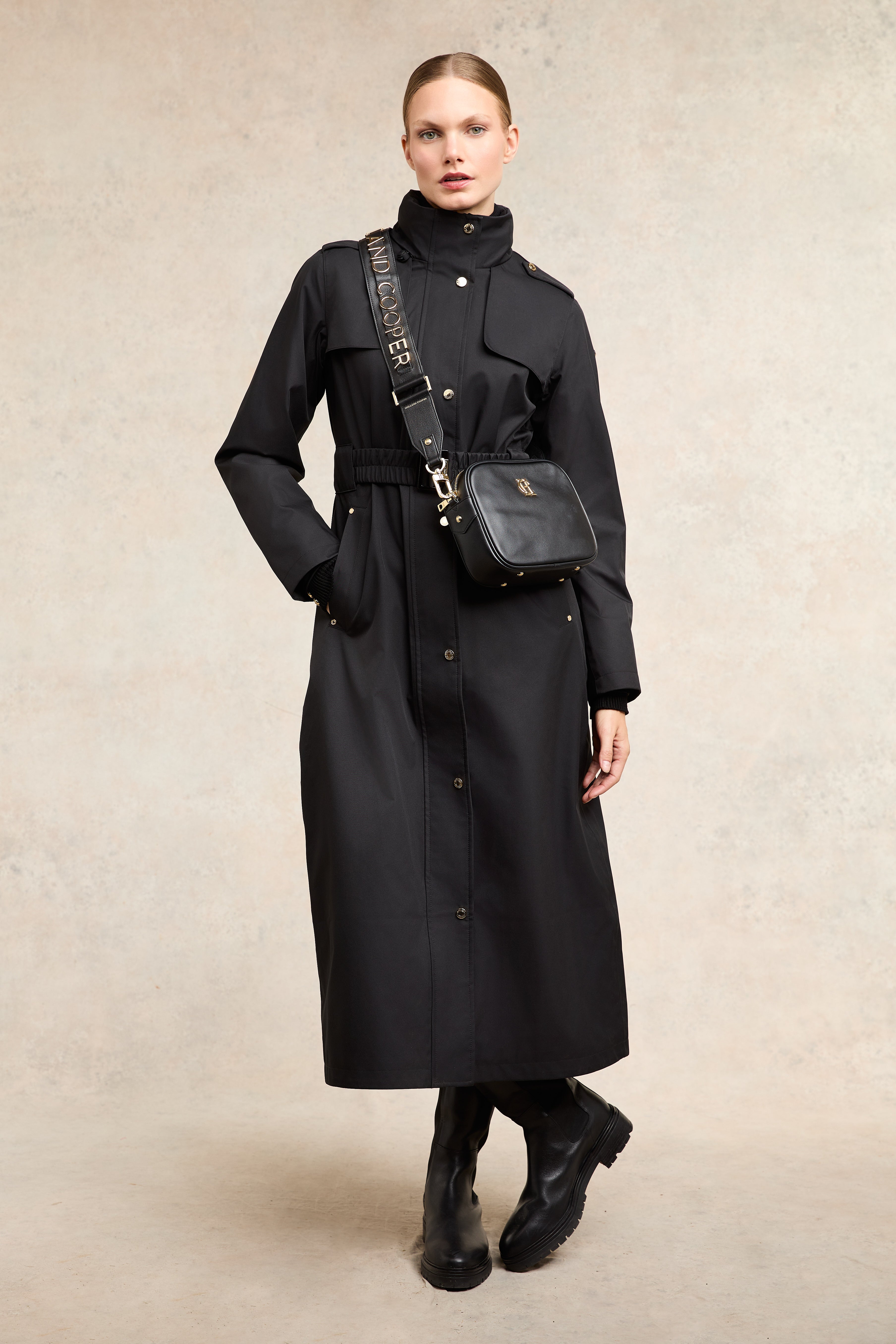 Rosedale Waterproof Longline Coat (Black) – Holland Cooper US