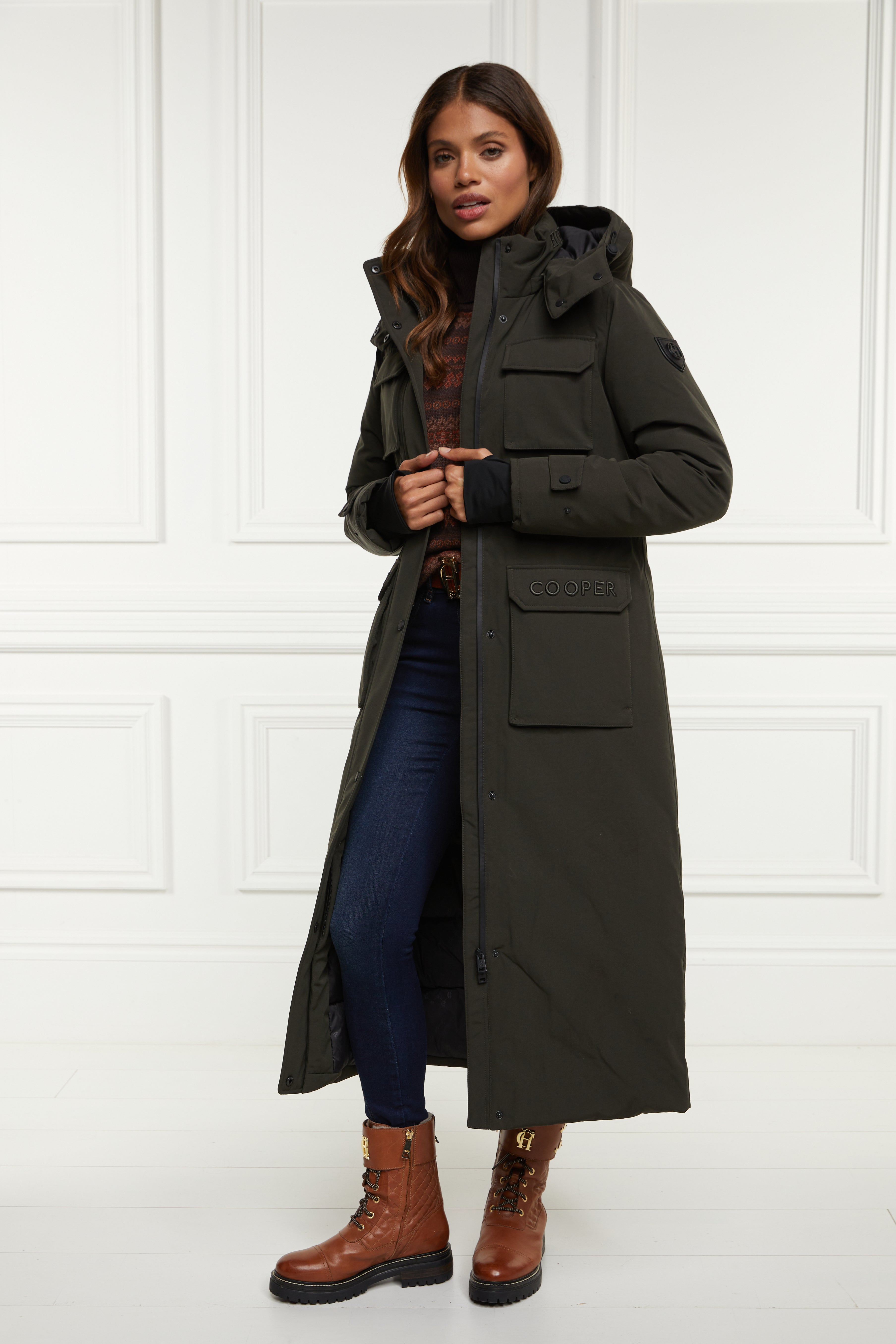 Expedition Longline Coat (Dark Olive) – Holland Cooper US