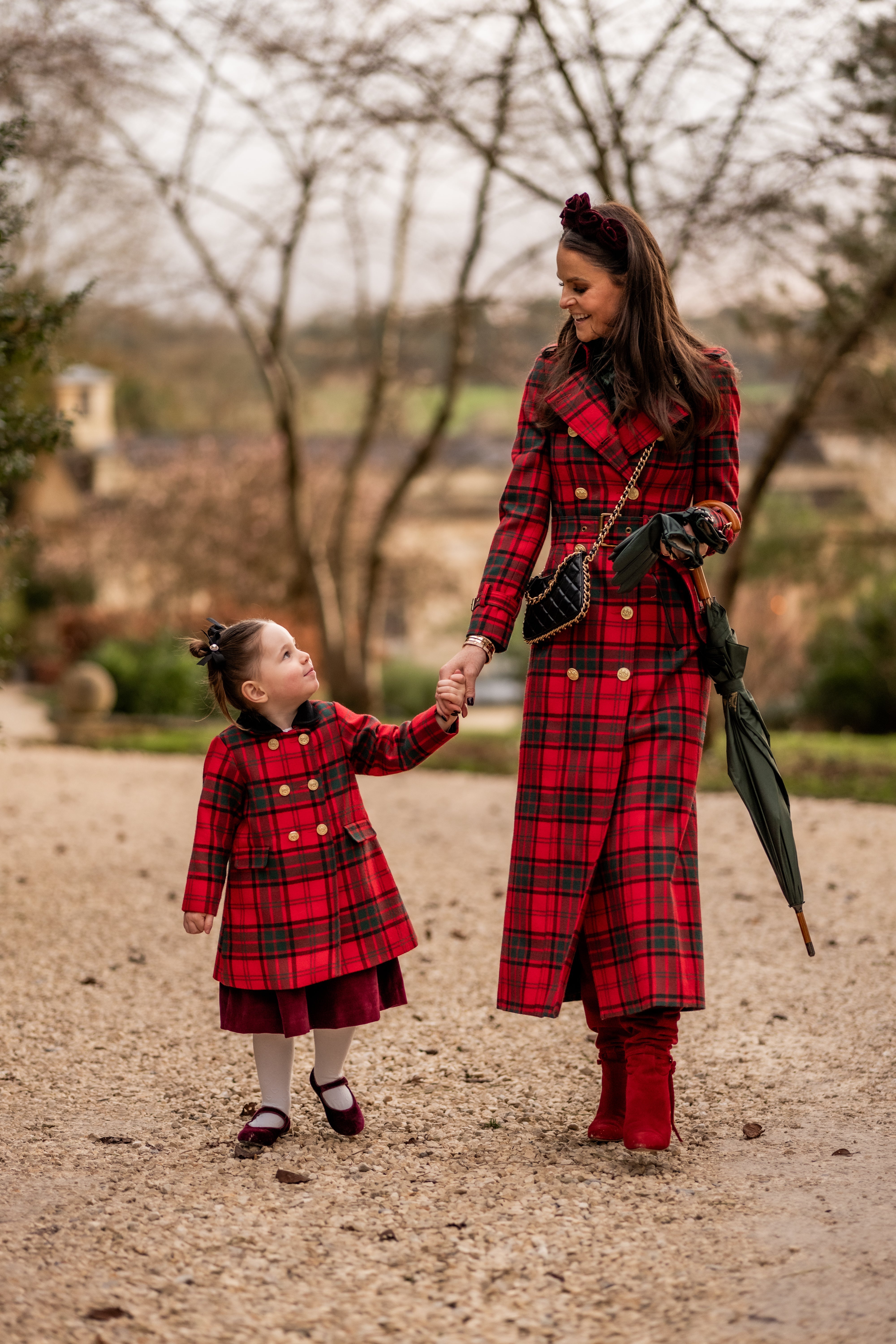 Full Length Marlborough Trench Coat (Red Tartan) – Holland Cooper US