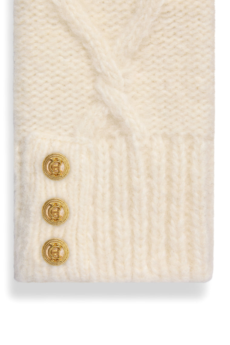 Sloane Fingerless Gloves (Cream)