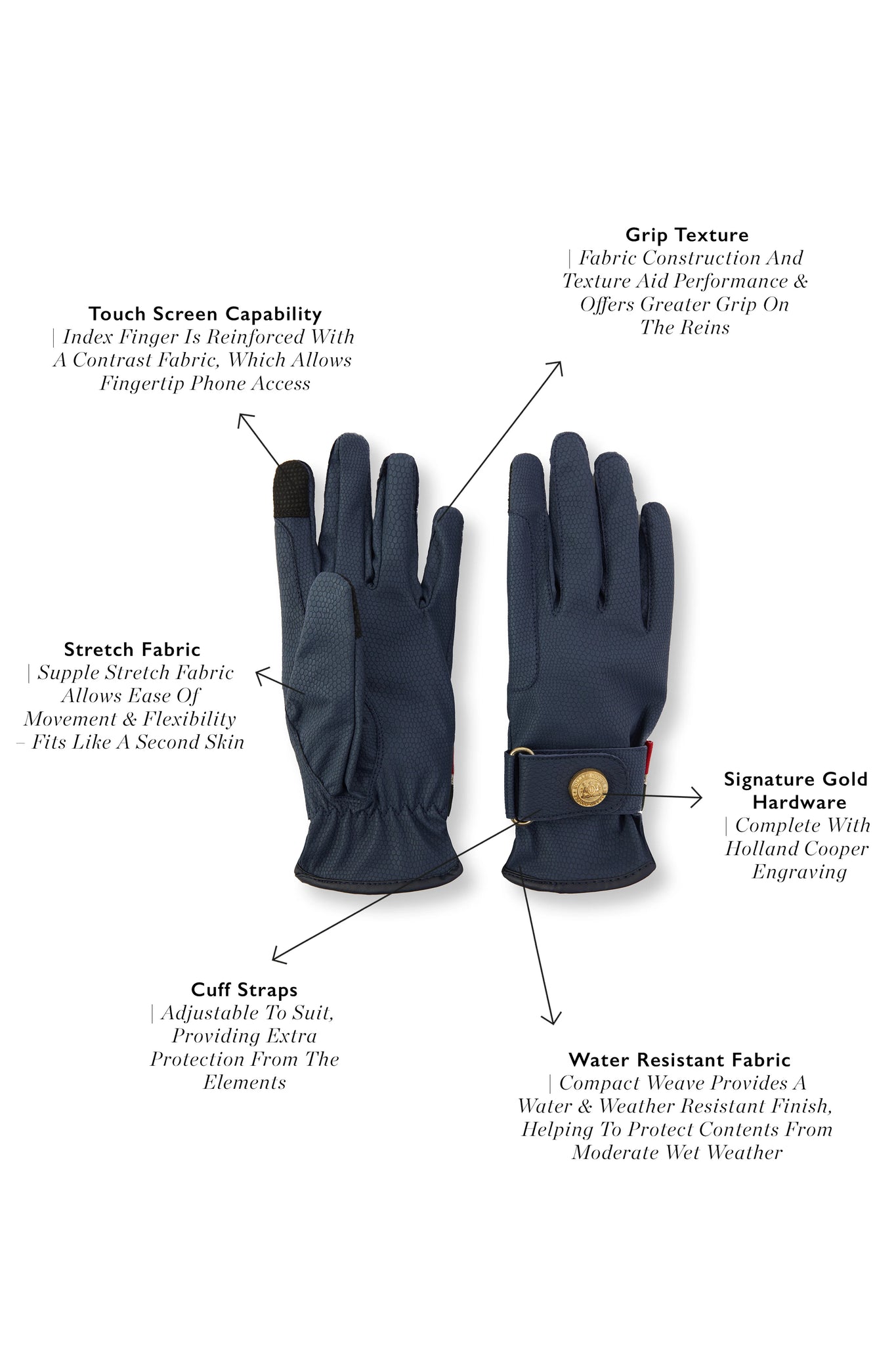 Riding Glove (Navy)