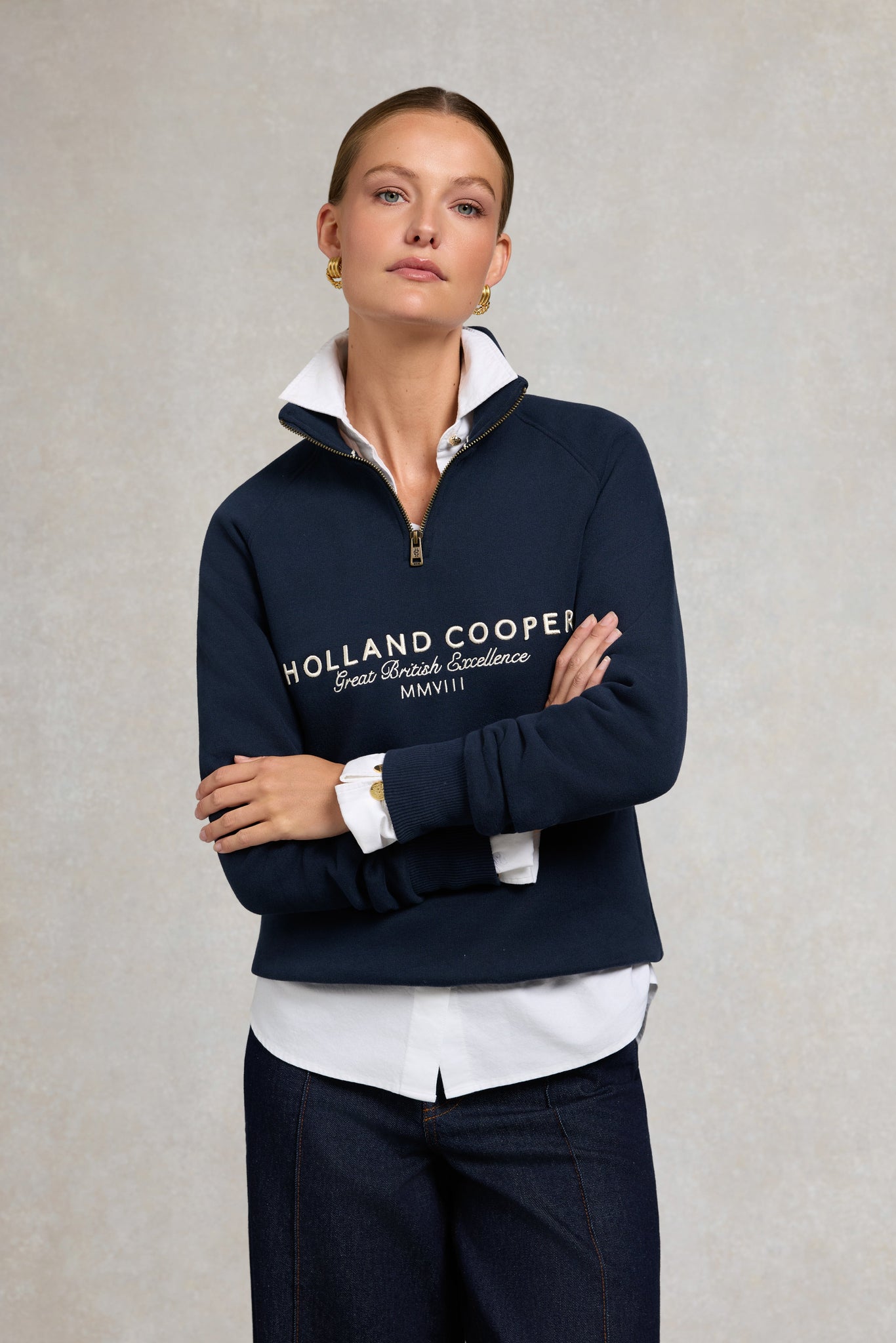 Sporting Goods Zip Henley (Ink Navy)