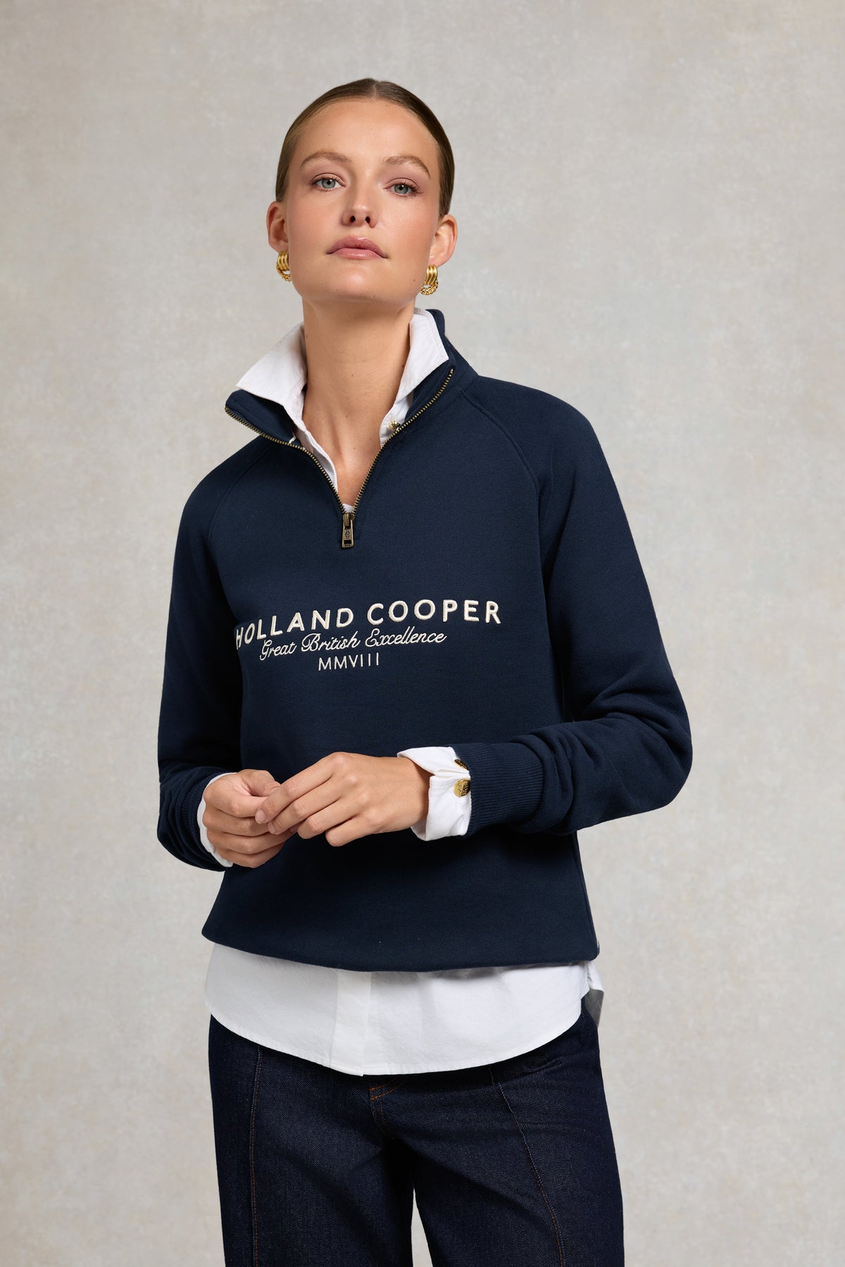 Sporting Goods Zip Henley (Ink Navy)