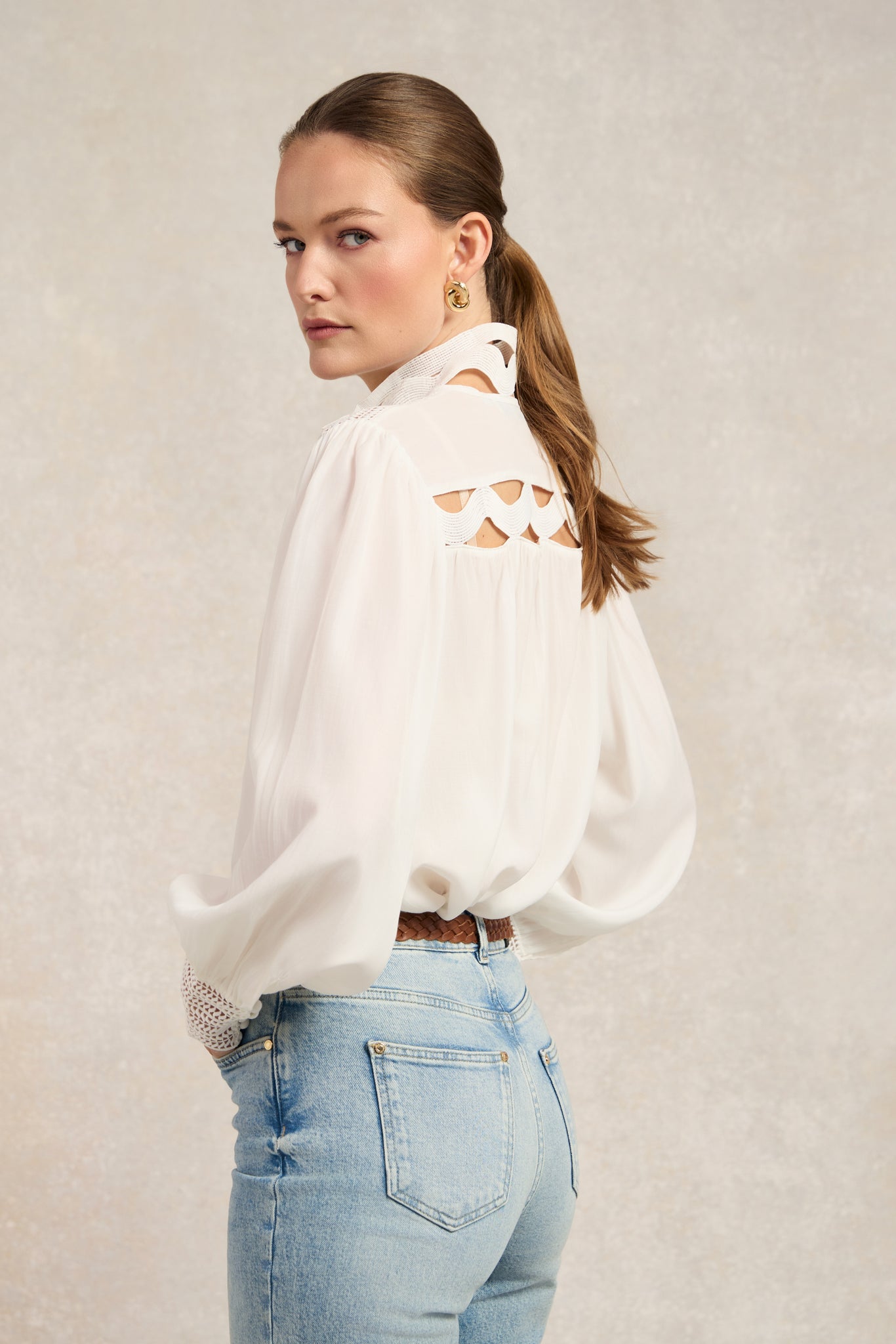 Featherton Lace Shirt (White)