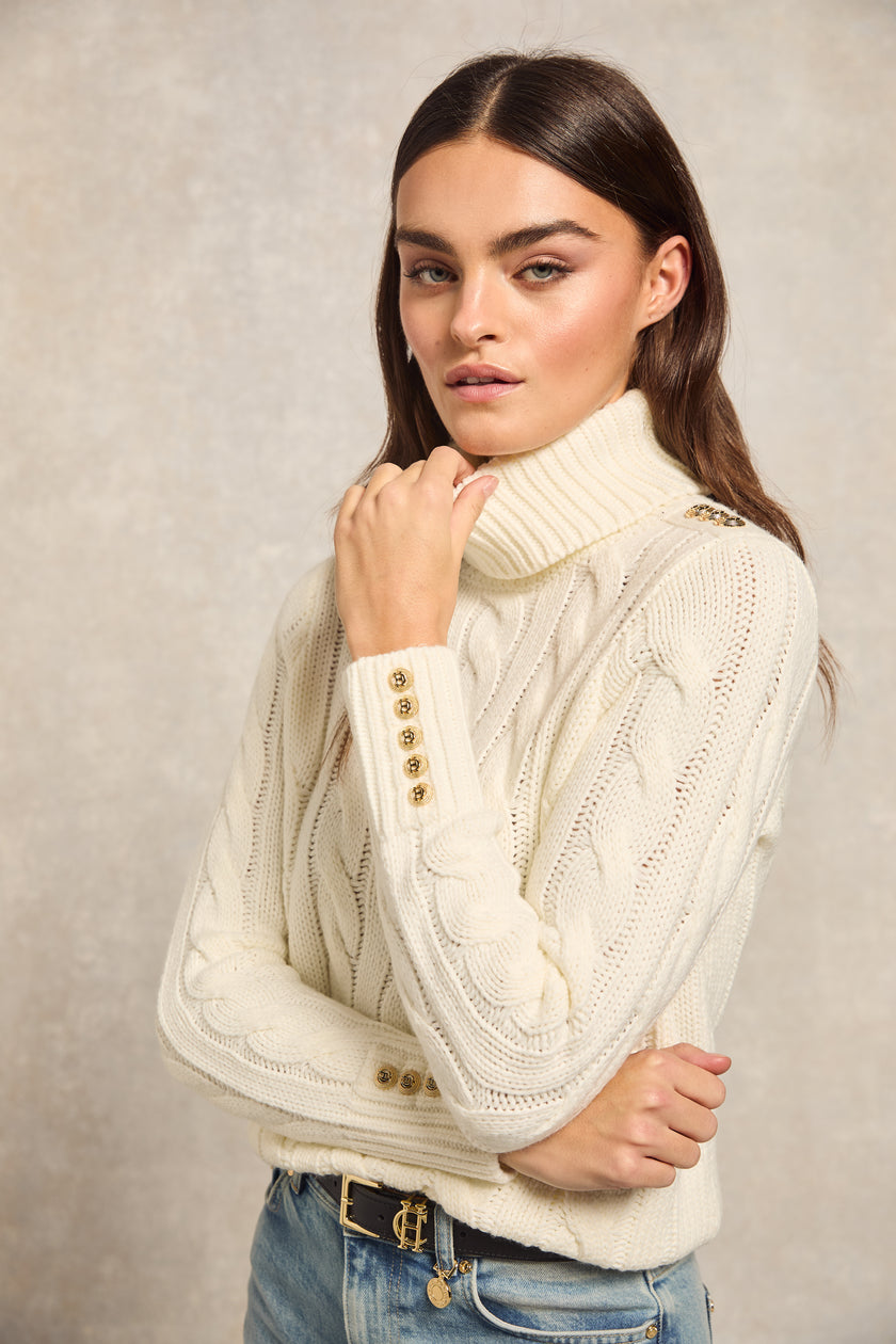 Lucia Roll Neck Knit (Natural)