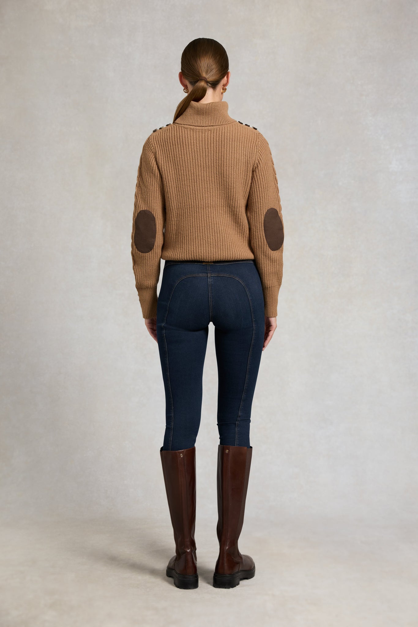 Country Roll Neck Knit (Caramel)
