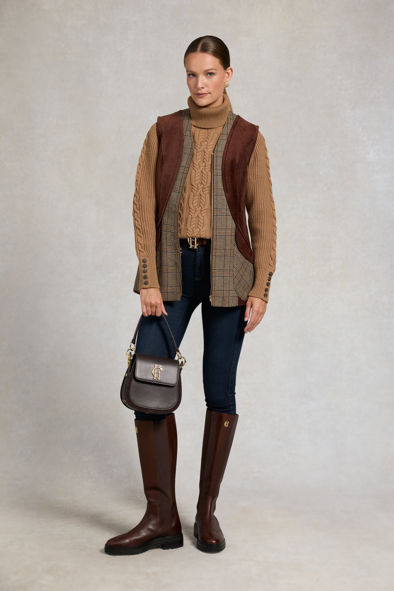 Country Roll Neck Knit (Caramel)