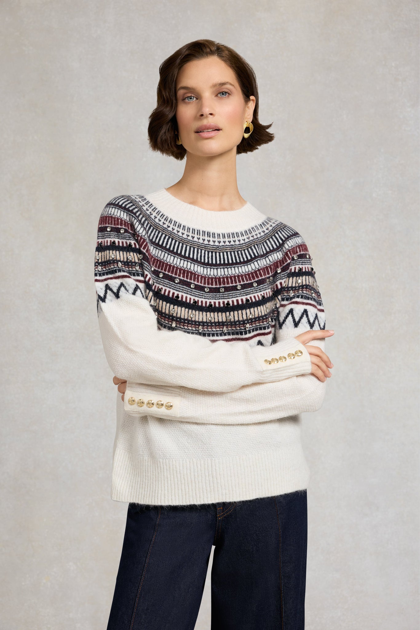 Jasmine Crew Neck Knit (Natural)