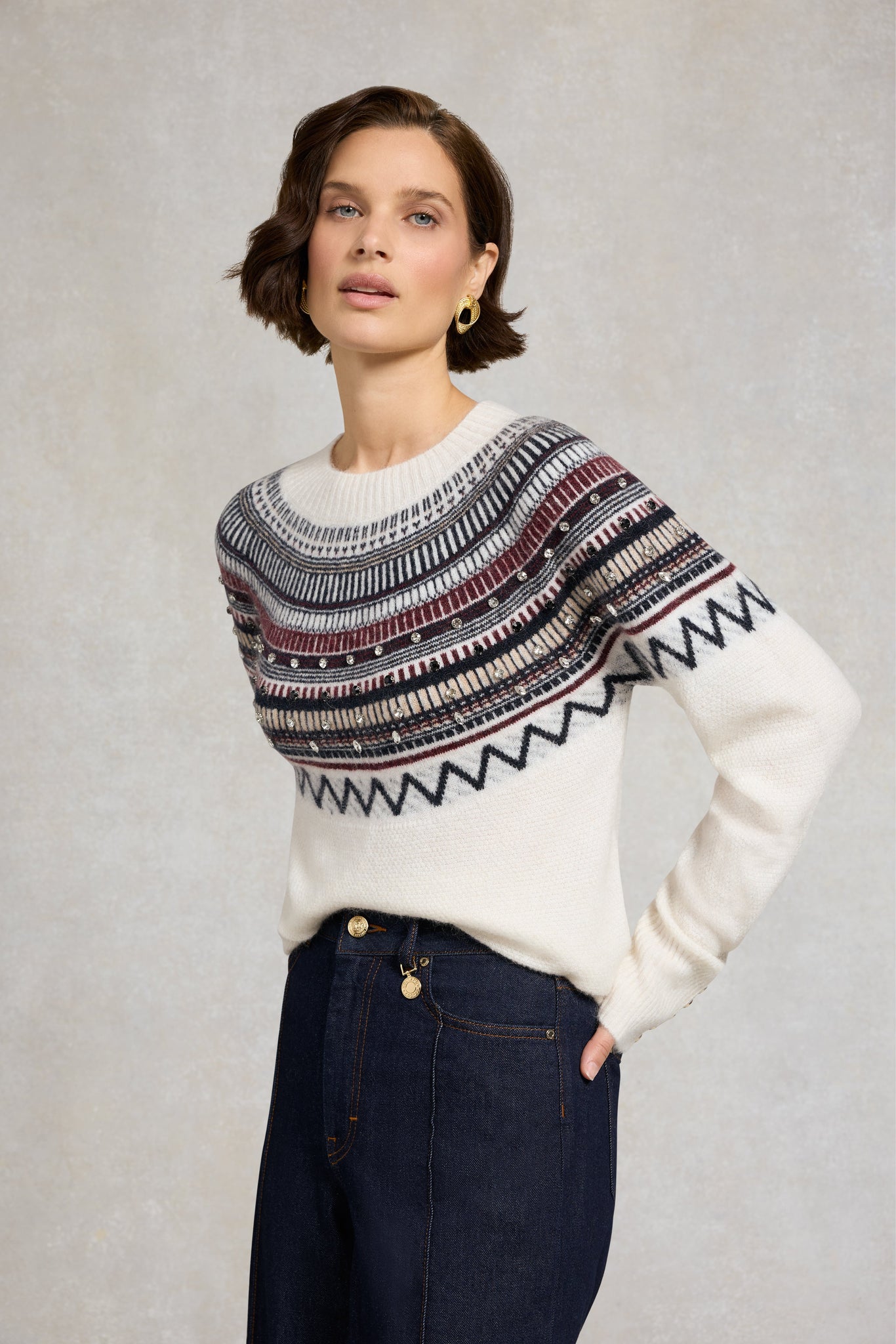 Jasmine Crew Neck Knit (Natural)
