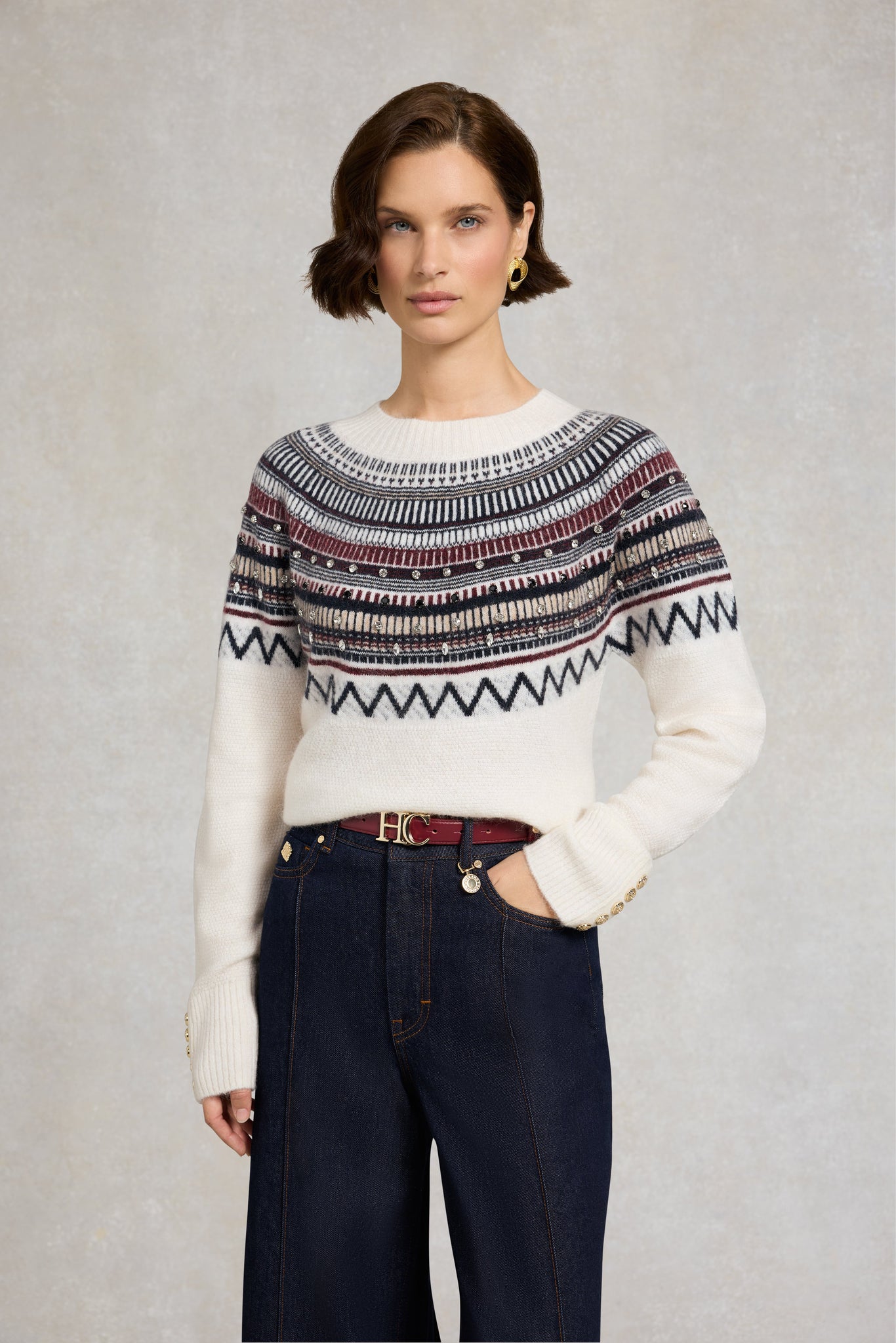 Jasmine Crew Neck Knit (Natural)