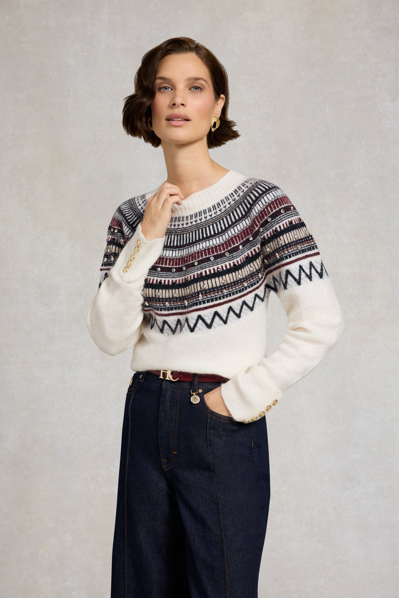 Jasmine Crew Neck Knit (Natural)