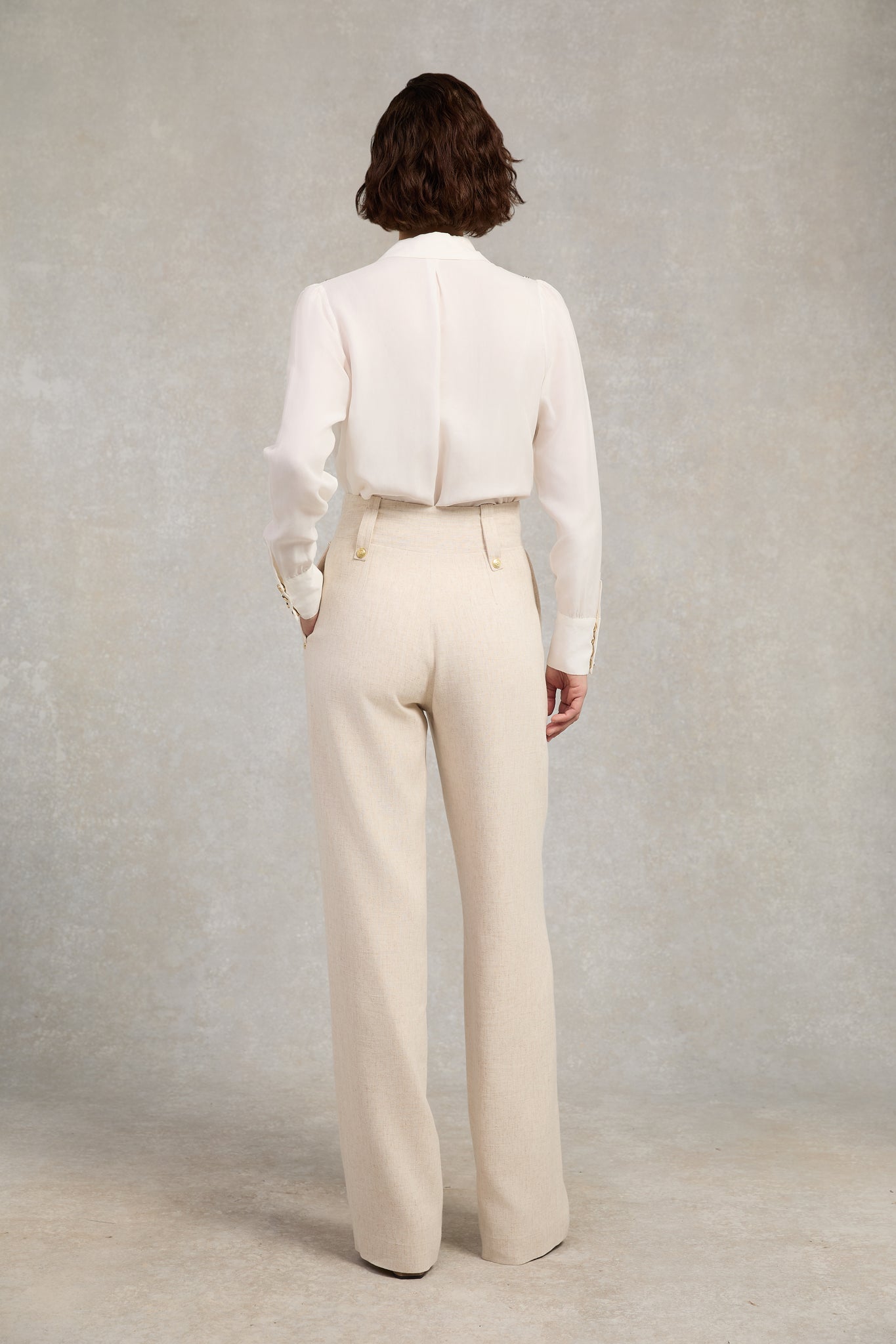 Cupro Shirt Bodysuit (White)