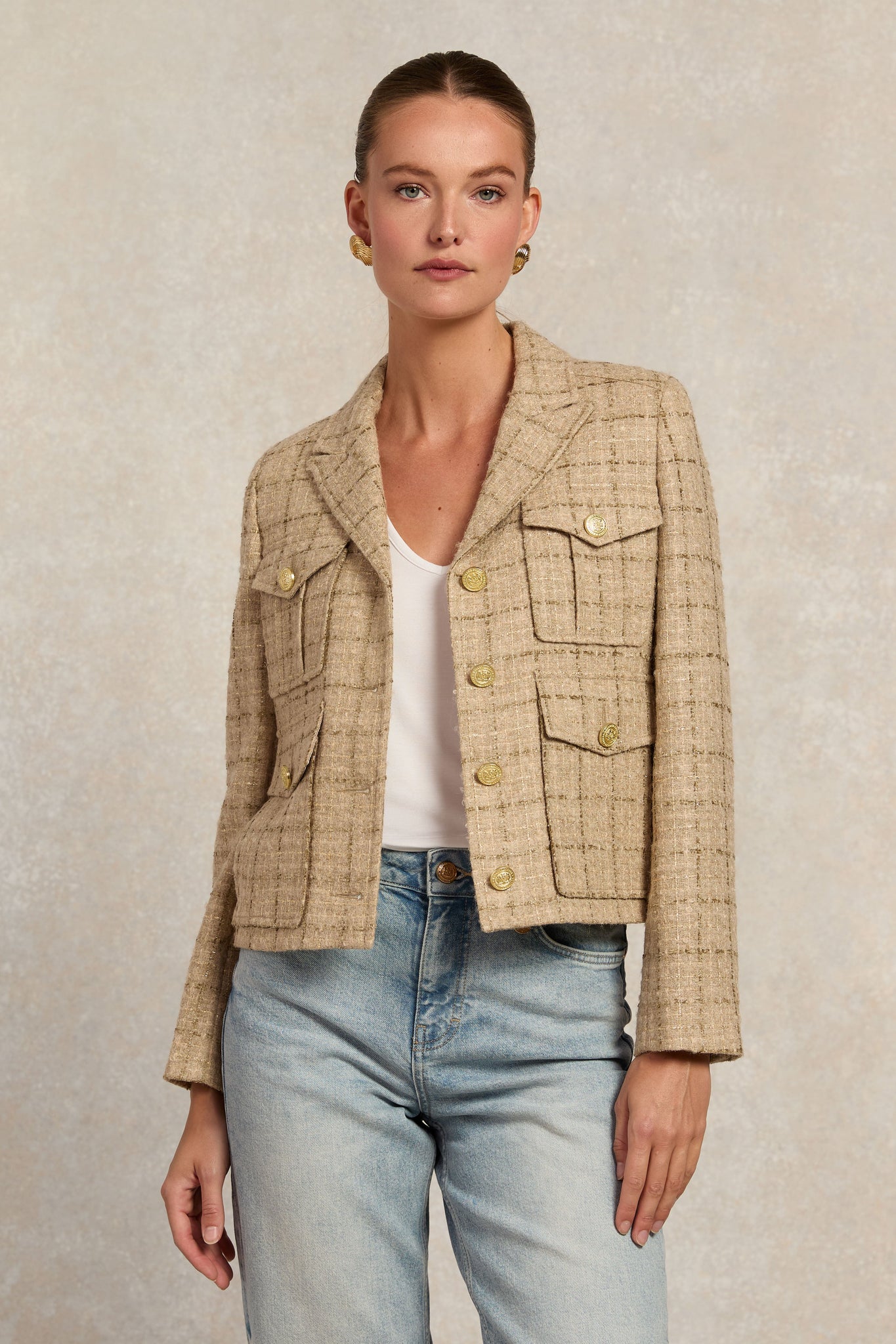 Richmond Jacket (Camel Sparkle Tweed)