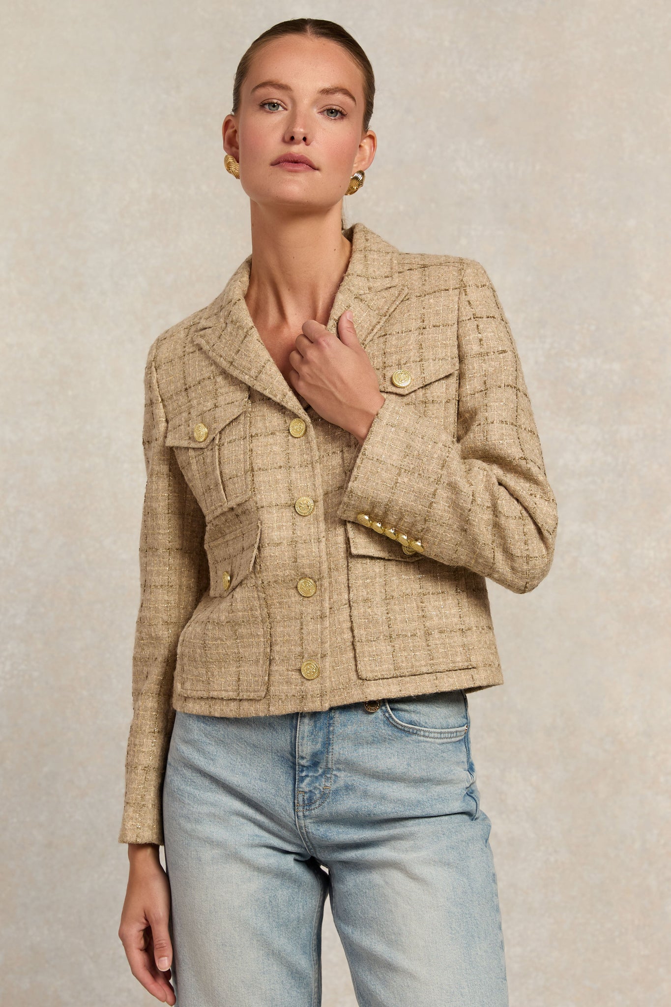 Richmond Jacket (Camel Sparkle Tweed)