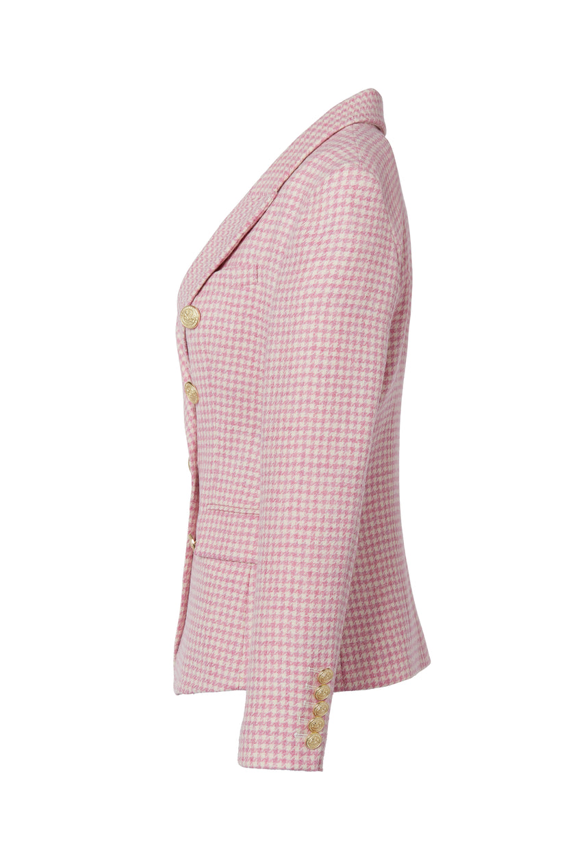 Knightsbridge Blazer (Light Pink Puppytooth)