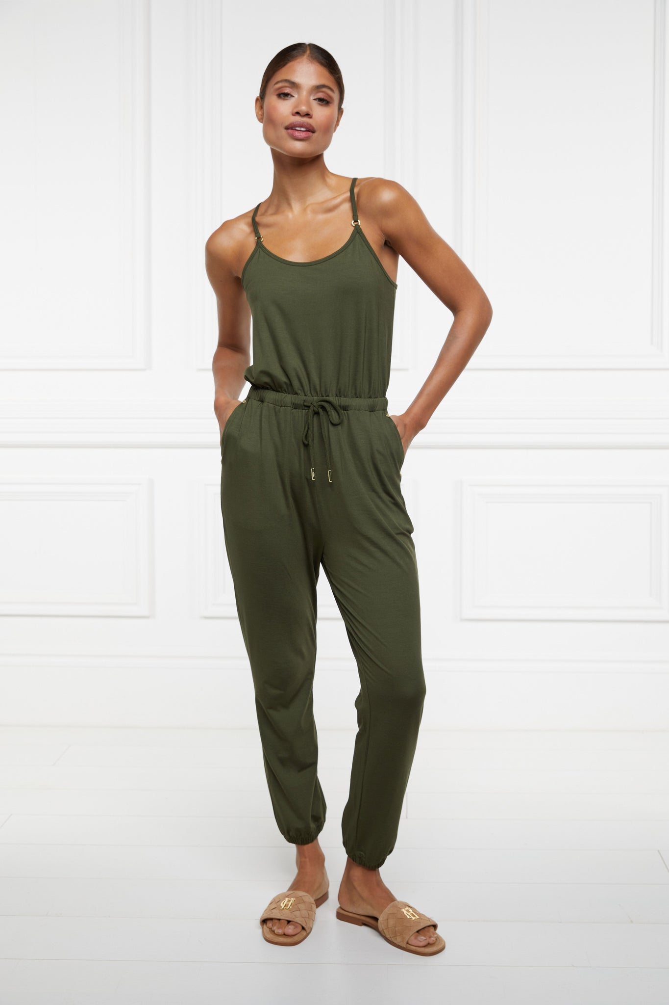 Iconic Jersey Jumpsuit (Khaki)