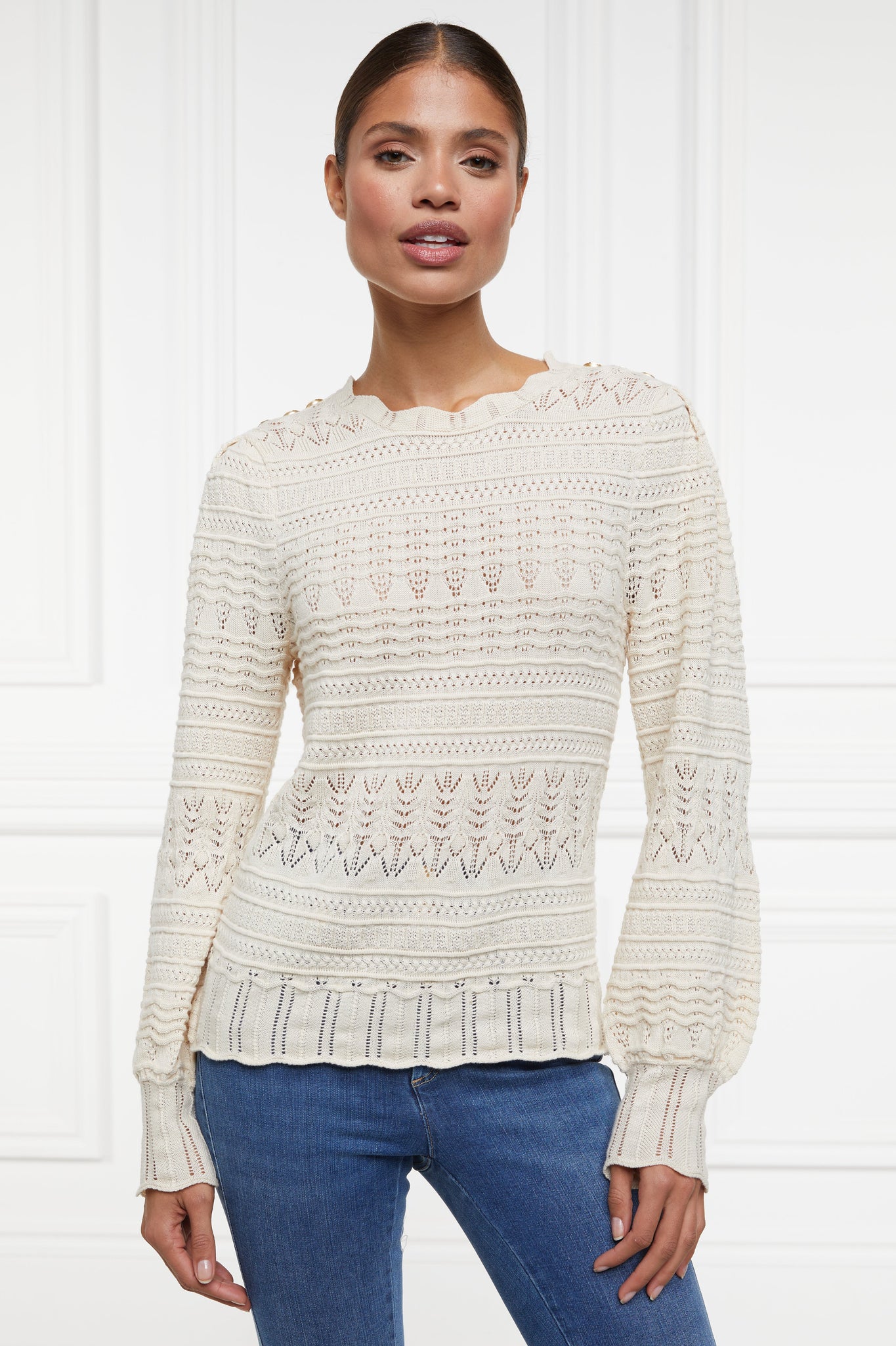 Kelsie Pointelle Knit (Almond)