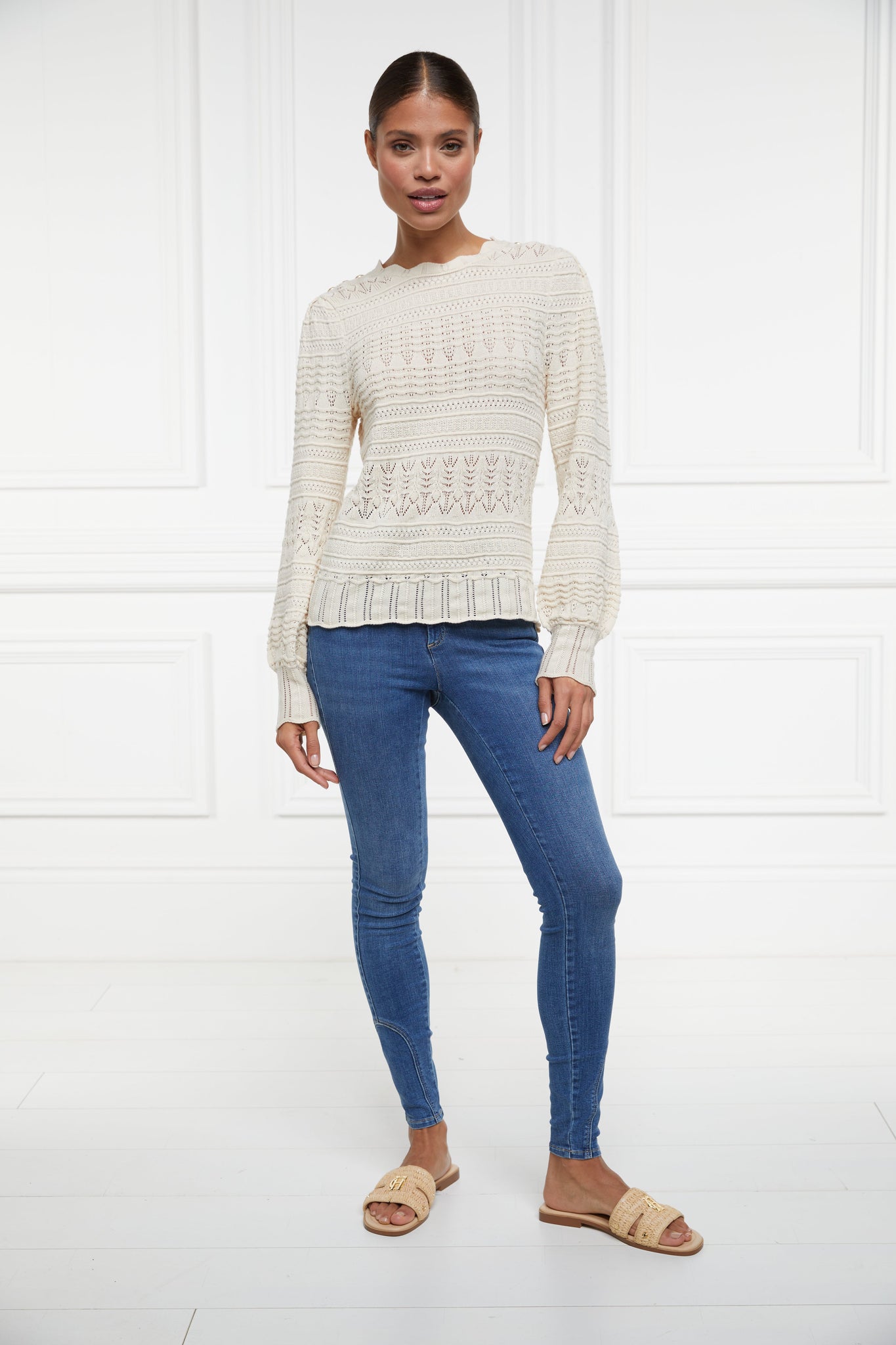 Kelsie Pointelle Knit (Almond)