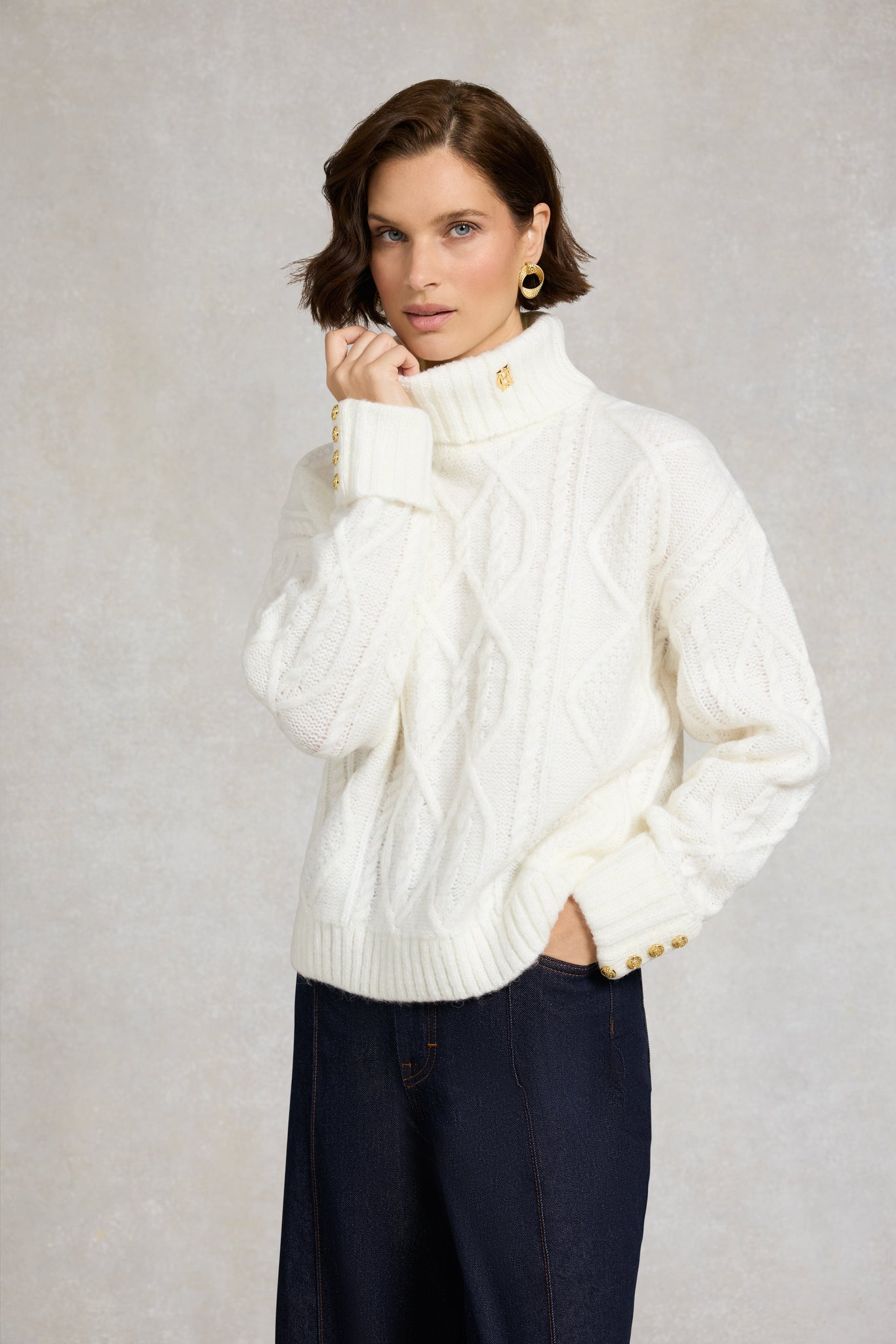 Noveli Roll Neck Knit (Natural)
